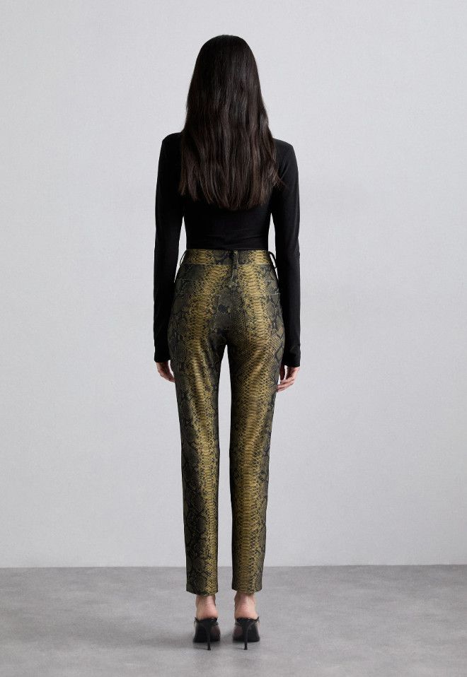 Norma Kamali Norma Kamali High-Waist Pencil Pants Python ( L/36 ) Size 22" - 3 Thumbnail