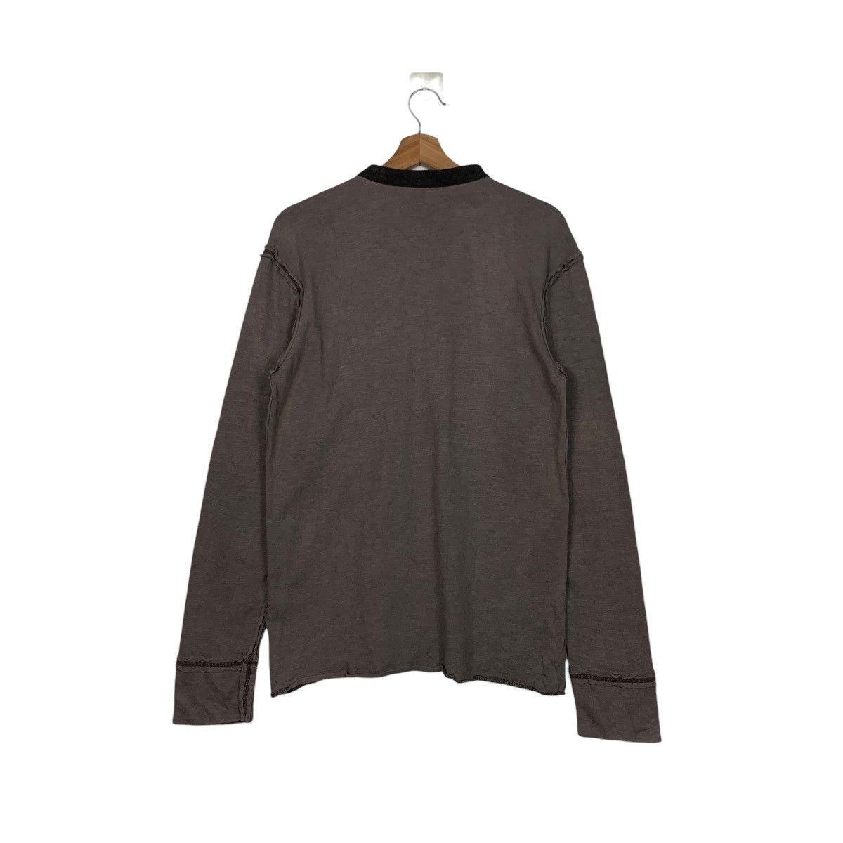 Japanese Brand ELLE HOMME Half Button V Neck Long Sleeve Shirt #2604-C117 Size US M / EU 48-50 / 2 - 7 Thumbnail