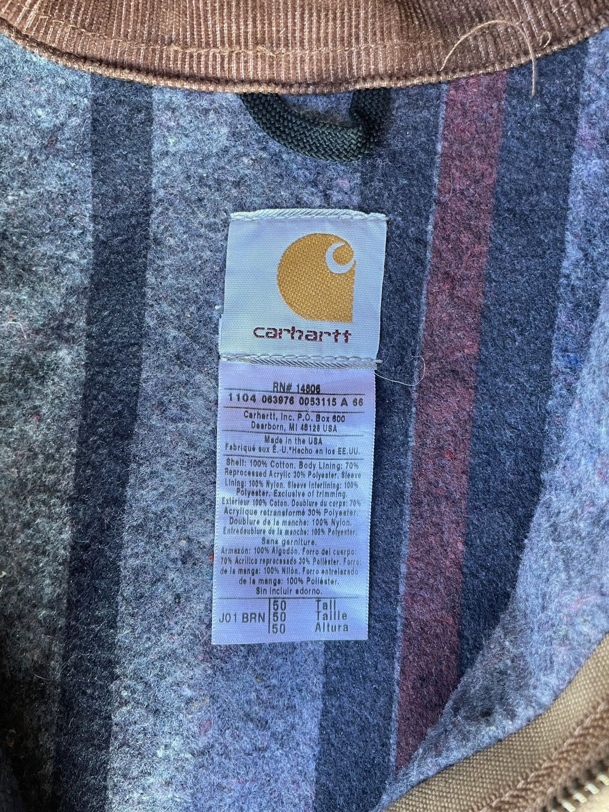 Carhartt Vintage 90s Carhartt J01 Detroit Jacket Blanket Lined Large Size US XXL / EU 58 / 5 - 2 Thumbnail