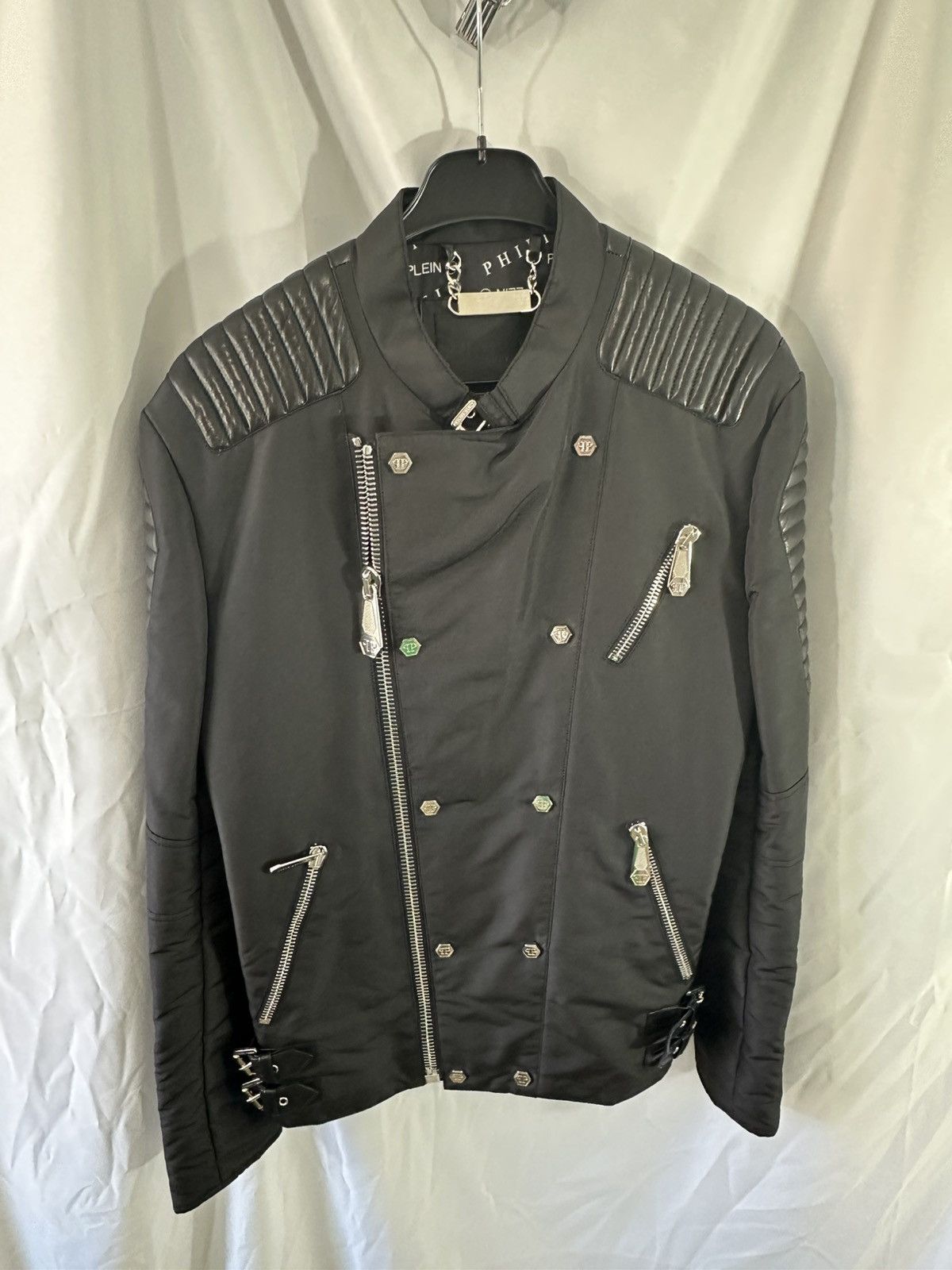 Philipp Plein Philipp Plein Biker Jacket Size US L / EU 52-54 / 3 - 2 Thumbnail