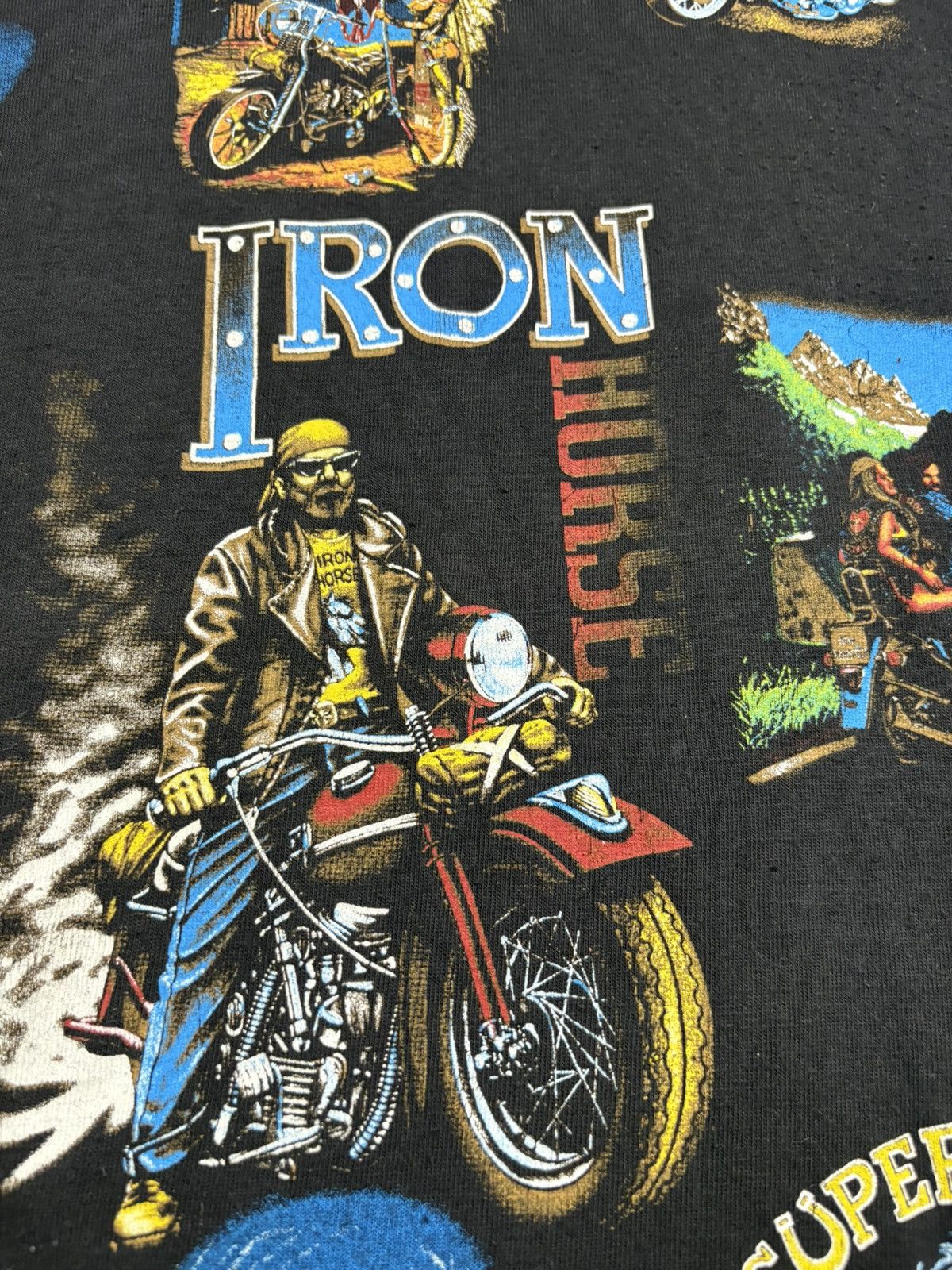 Vintage Vintage 90s Zip It Wild & Free Motorcycle 3D Horse Biker Tee Size US M / EU 48-50 / 2 - 9 Thumbnail