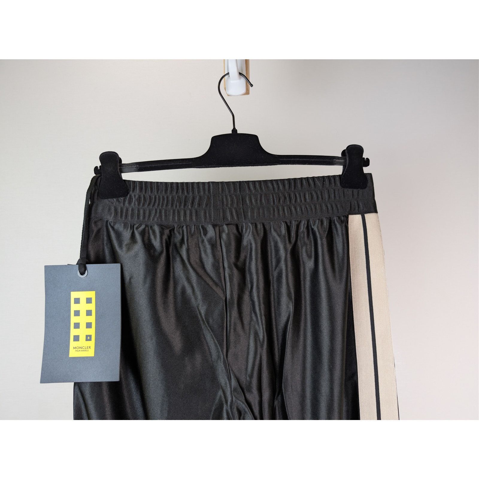 Moncler × Palm Angels o1rshd1 Shiny Track Pants in Black Size US 30 / EU 46 - 11 Thumbnail