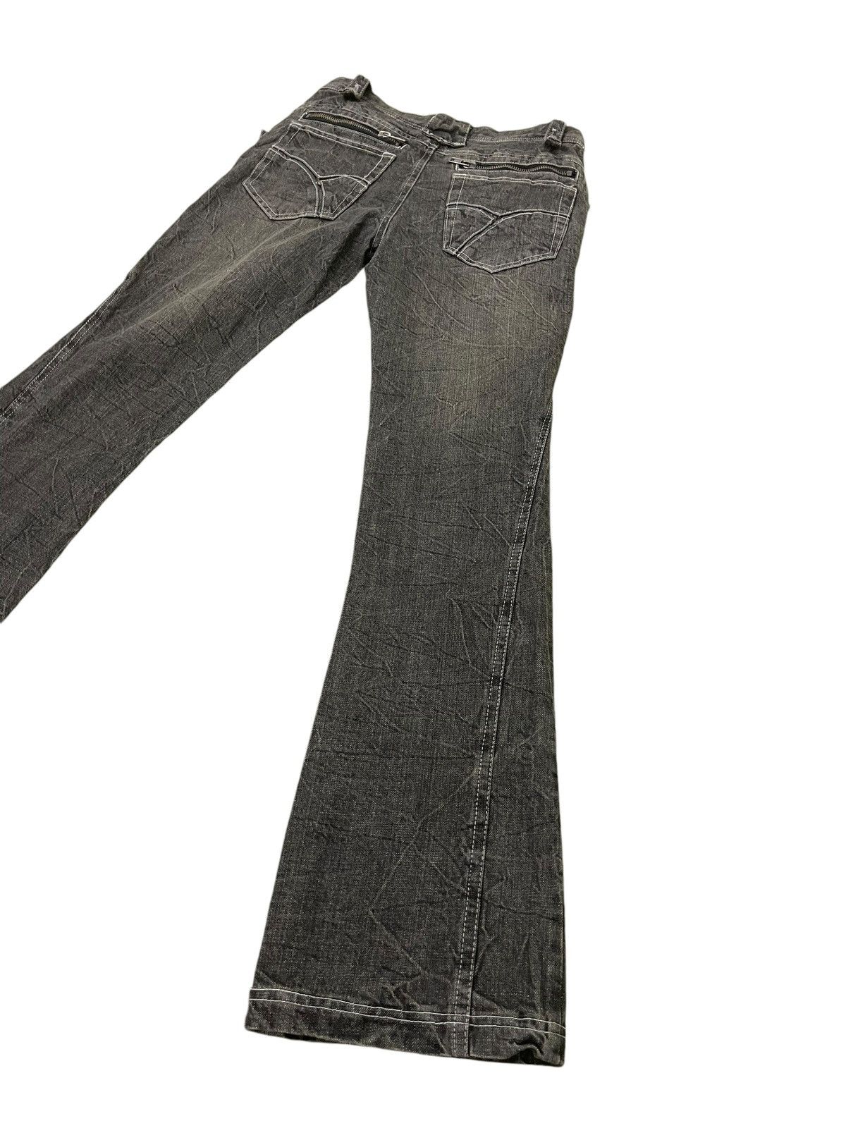 Japanese Brand Flare Jeans Shinehill Faded Distress Low Rise Boot Cut 1🟦4 Size US 30 / EU 46 - 13 Thumbnail
