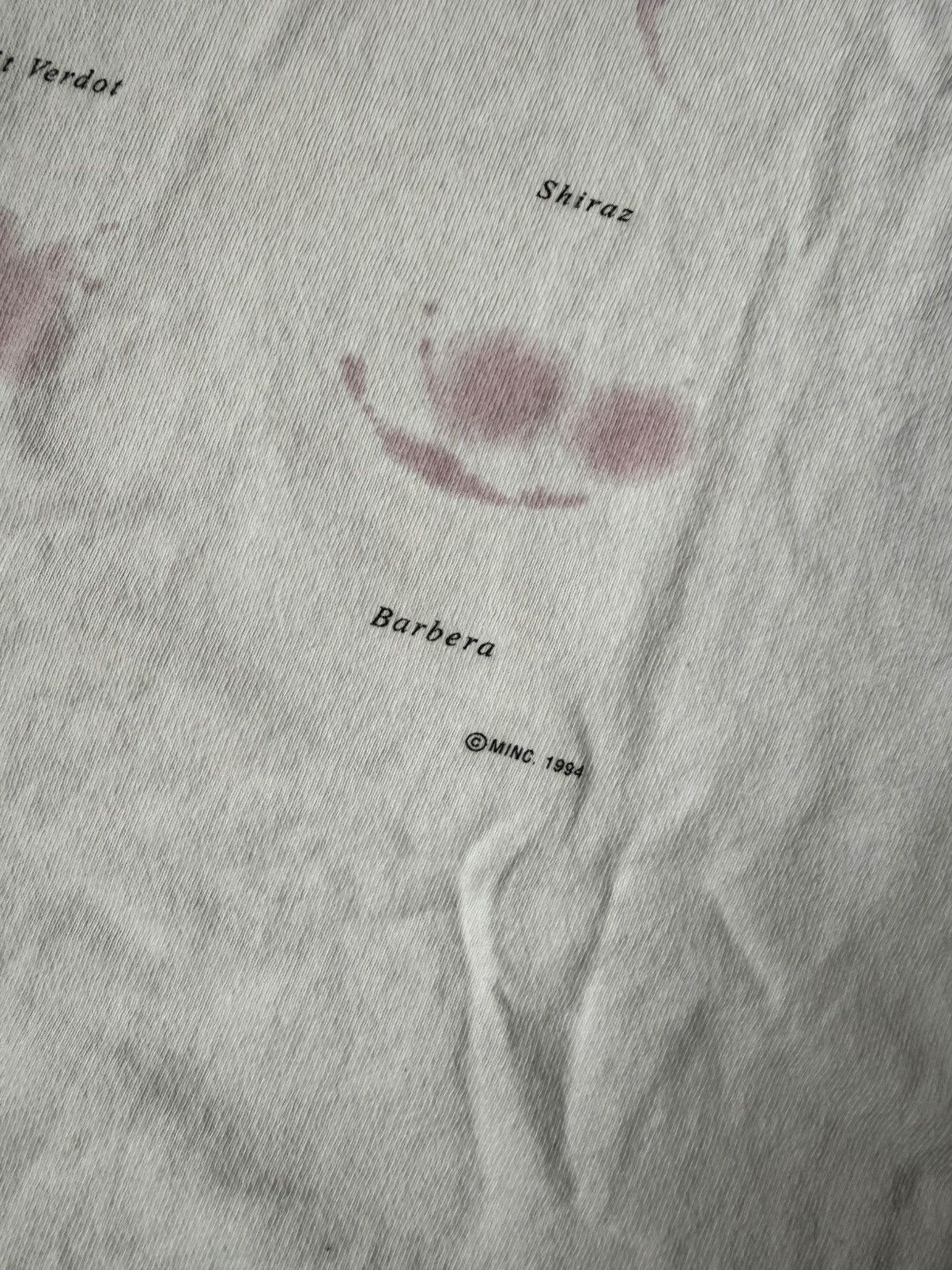 Vintage Vintage 90s Wine Stain T-Shirt (XL) Size US XL / EU 56 / 4 - 5 Thumbnail