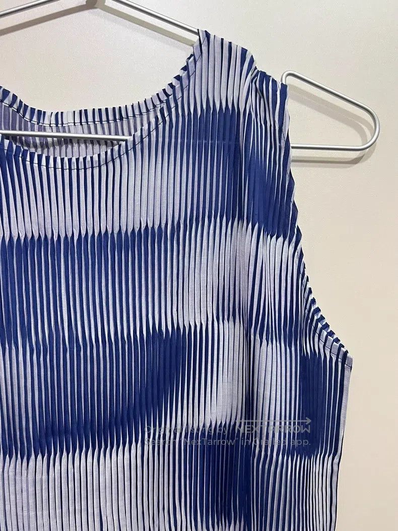 Issey Miyake Issey Miyake Blue Dress Size L / US 10 / IT 46 - 2 Thumbnail