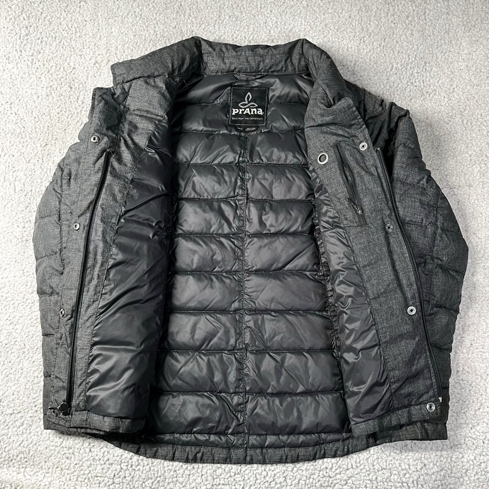 Prana Prana Jacket Womens M Gray Full Zip Goose Down Insulated Outdoor Winter Puffer Size M / US 6-8 / IT 42-44 - 3 Thumbnail