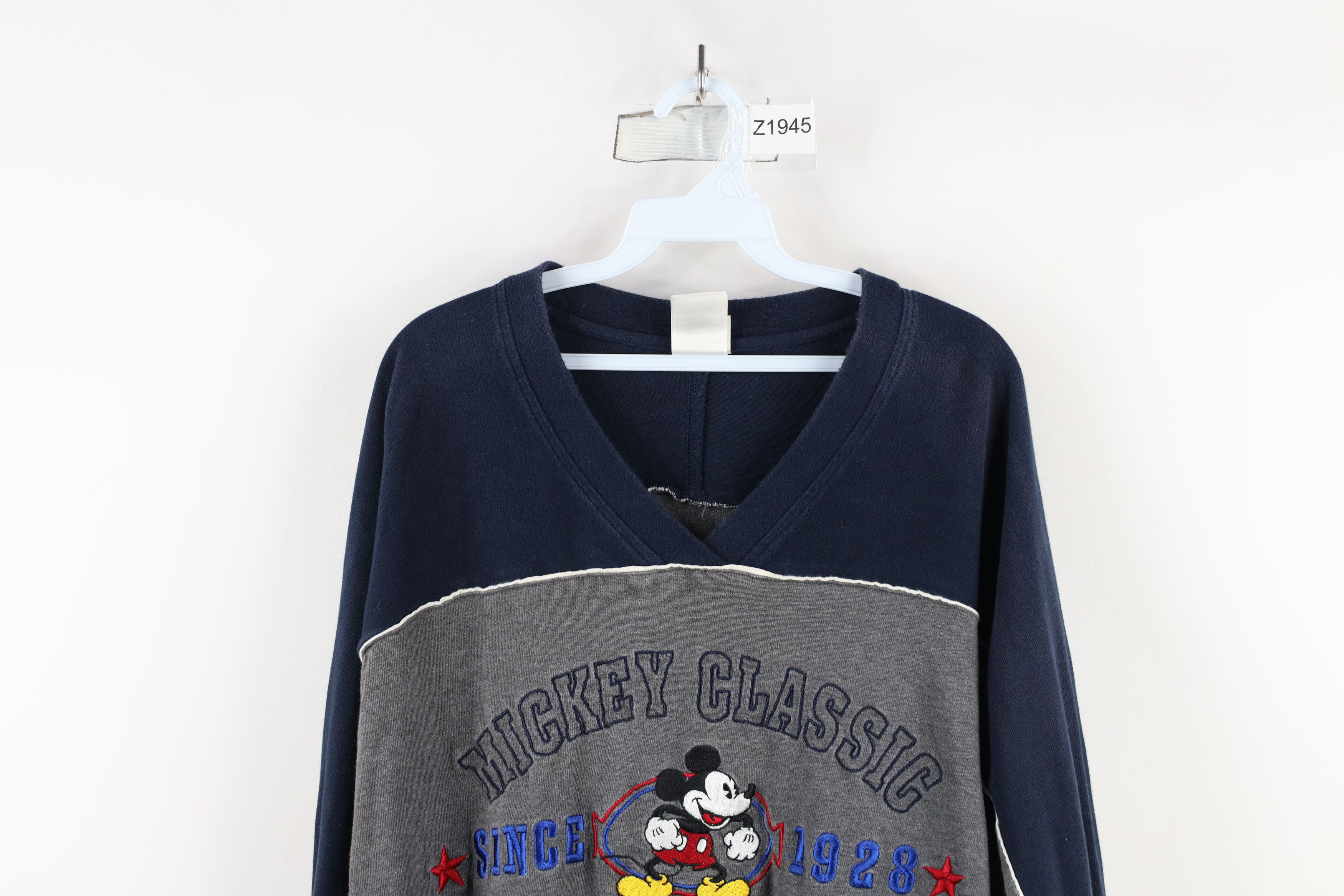 Disney × Vintage Vintage 90s Disney Mickey Mouse Ribbed Long Sleeve T-Shirt Size US XXL / EU 58 / 5 - 2 Thumbnail