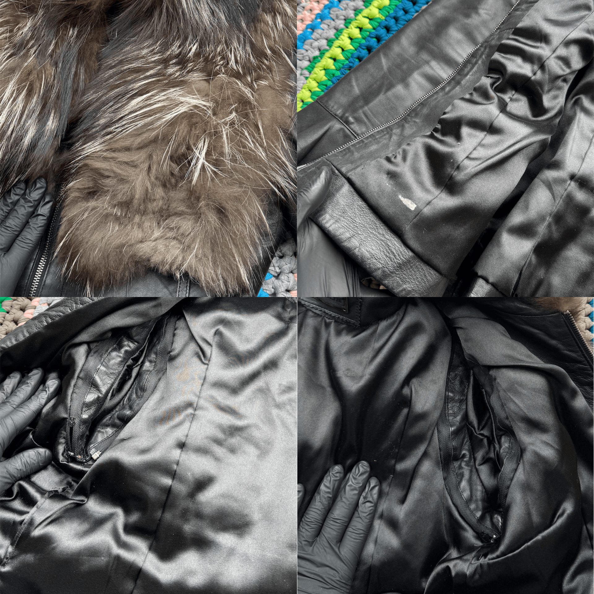 Hysteric Glamour Vintage Cropped Leather Jacket With Fur Details (V22)(D15) Size S / US 4 / IT 40 - 4 Thumbnail