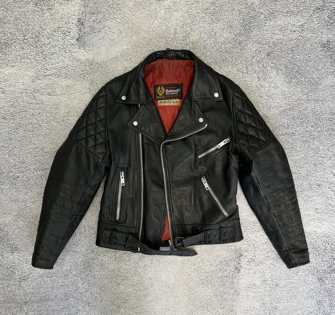 Belstaff Women’s Leather Jacket Motorcycle Biker Vintage