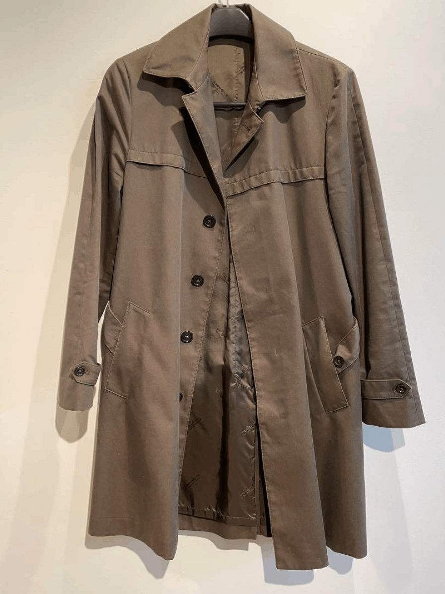 コート Maison Margiela Charcoal Cotton Blend Trench Coat Charcoal cotton blend trench coat – G&B