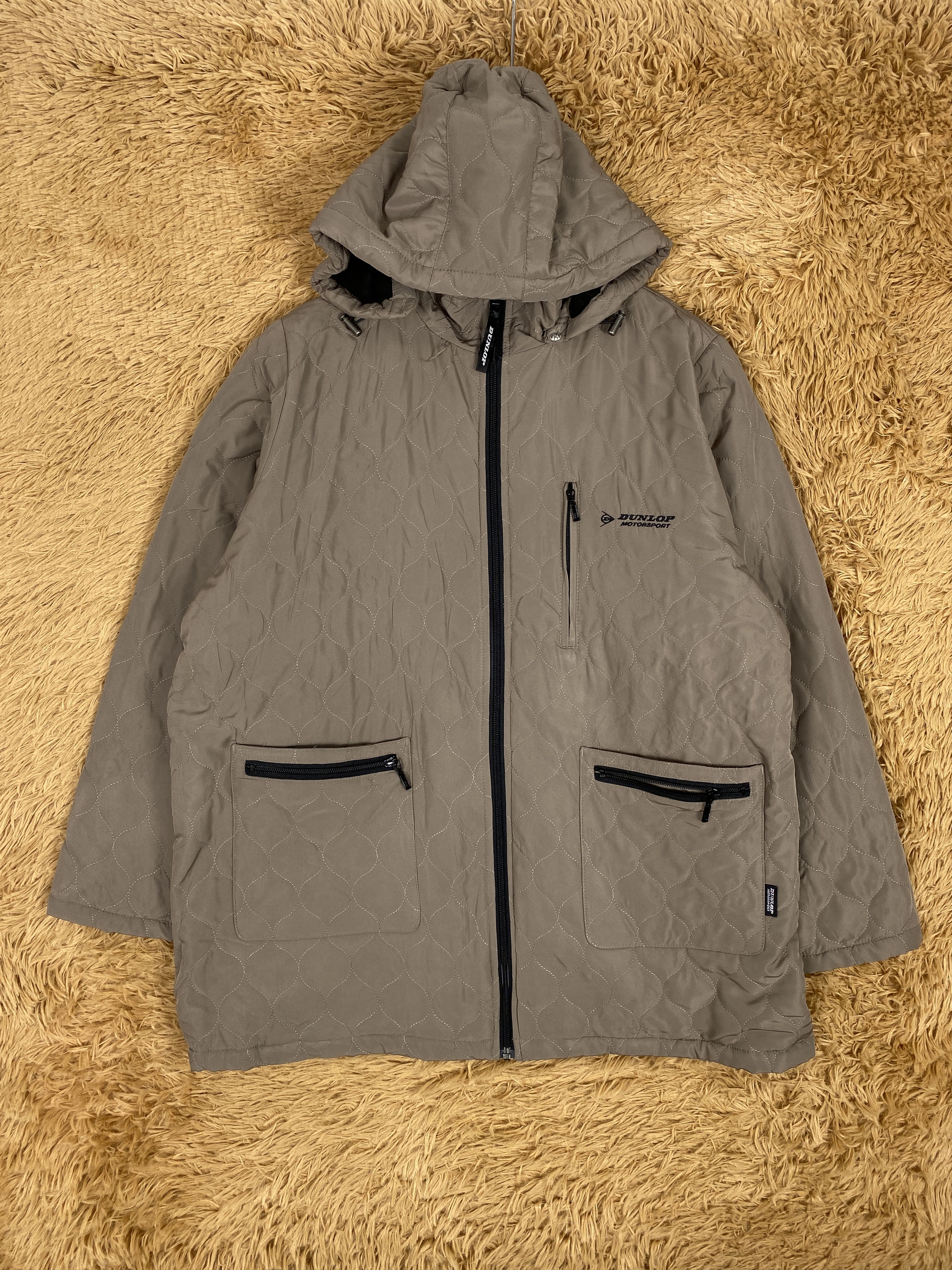 Dunlop Vintage Dunlop Quilted Hoodie Jacket PJ2467 Size US M / EU 48-50 / 2 - 1 Thumbnail