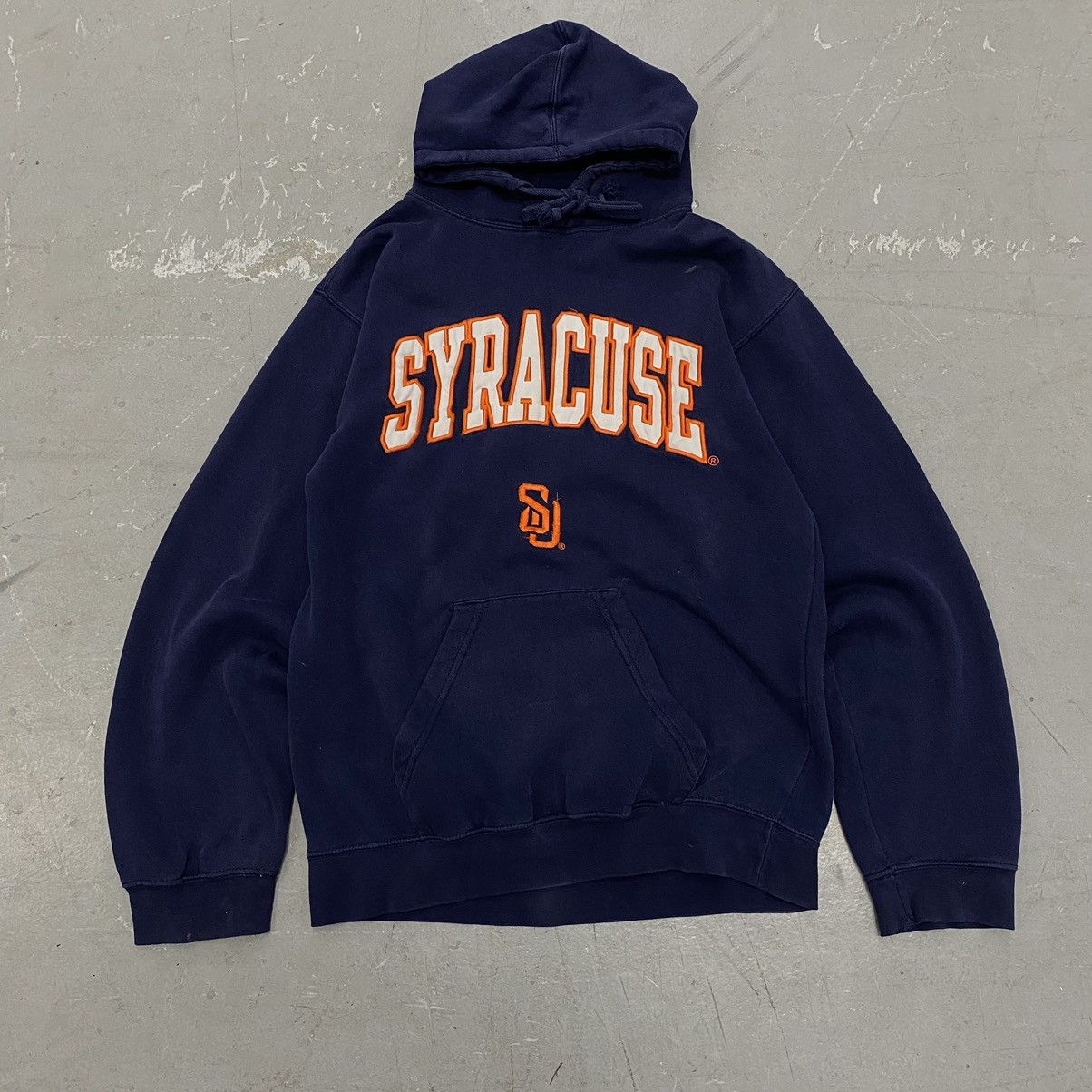 Japanese Brand × Vintage Vtg 90s Syracuse Embroidered Spellout Hoodie Baggy Grunge Size US M / EU 48-50 / 2 - 1 Thumbnail
