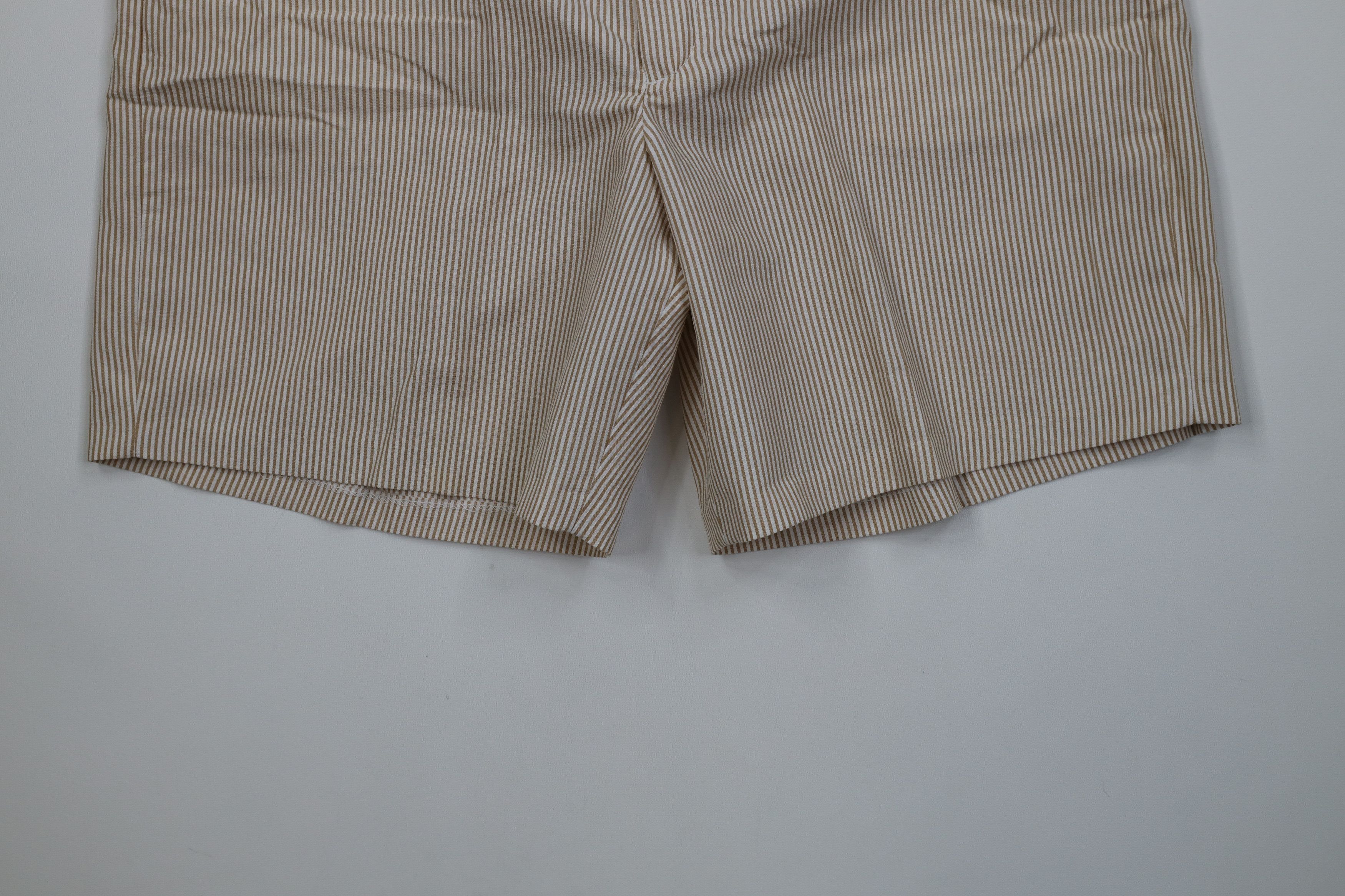 Vintage Vintage 70s Streetwear Seersucker Above Knee Chino Shorts Size US 38 / EU 54 - 4 Thumbnail