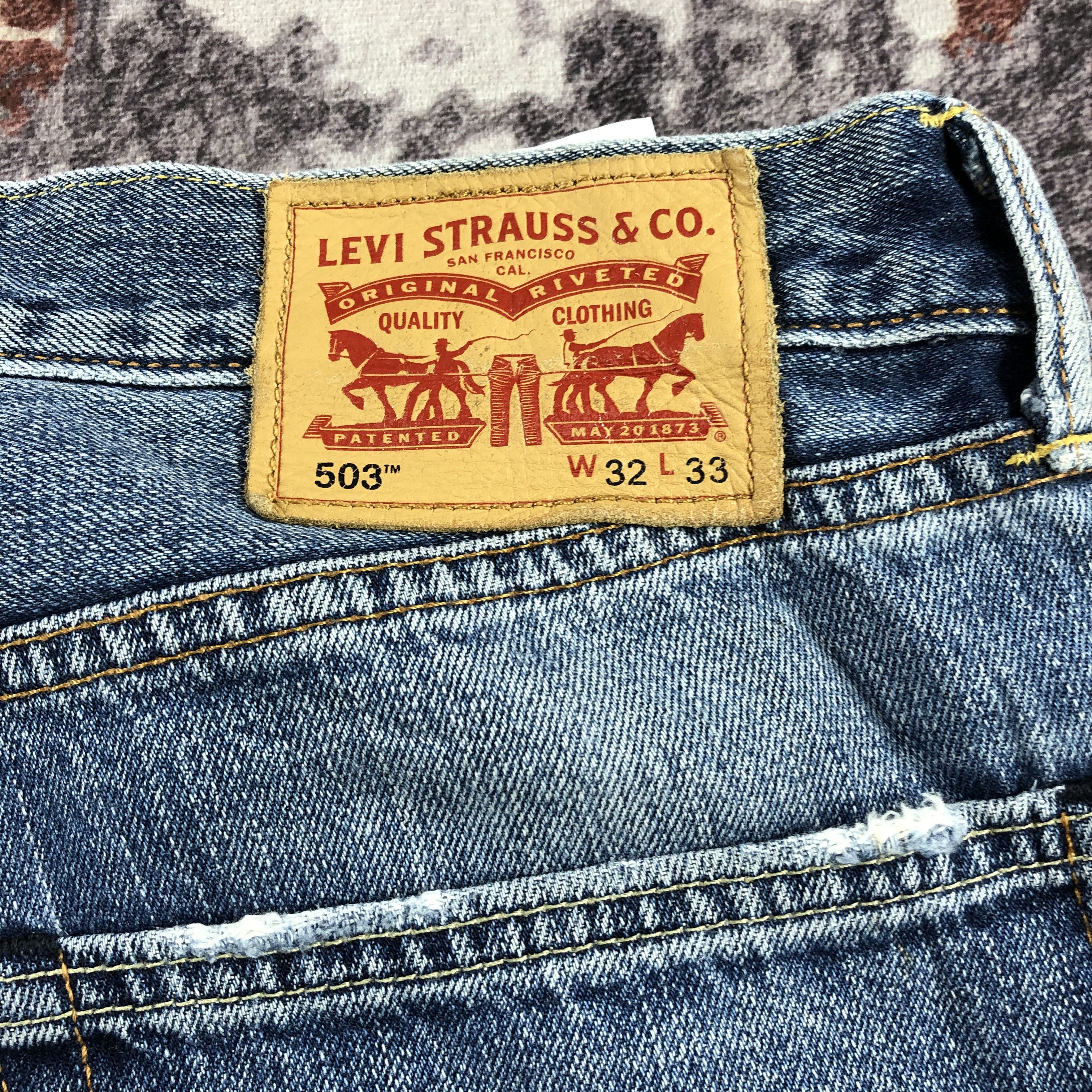 Levi's Vintage Blue Wash Levis 503 Jeans-JM2815 Size US 34 / EU 50 - 6 Thumbnail