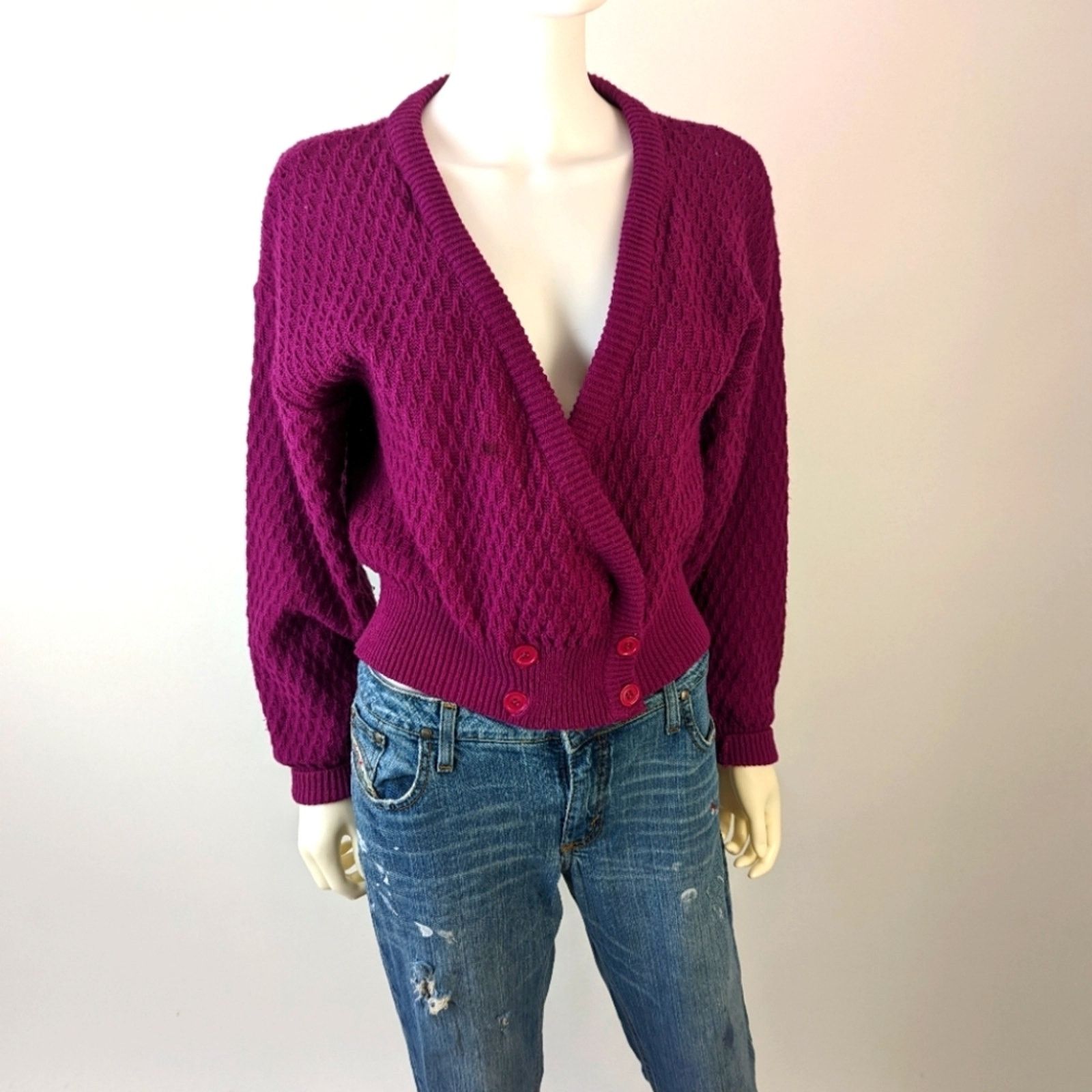 Vintage Vintage 80's Knit The Complex Cardigan M Size M / US 6-8 / IT 42-44 - 1 Thumbnail