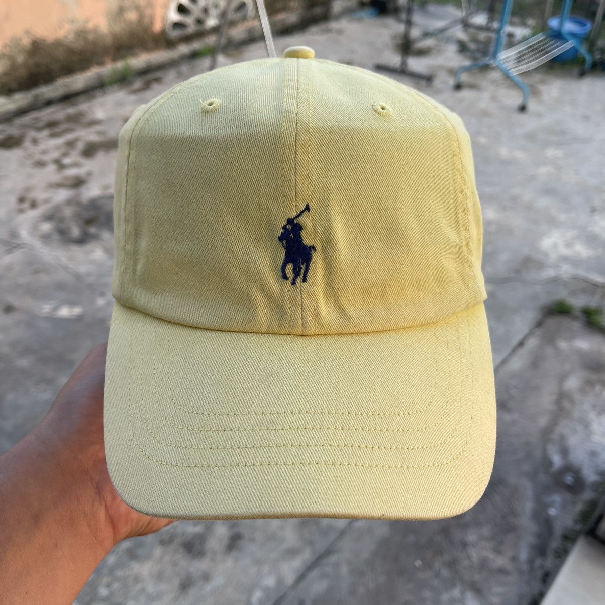 Polo Ralph Lauren Vintage 90s Polo by Ralph Lauren Cap - Cream/Yellow Size ONE SIZE - 7 Thumbnail