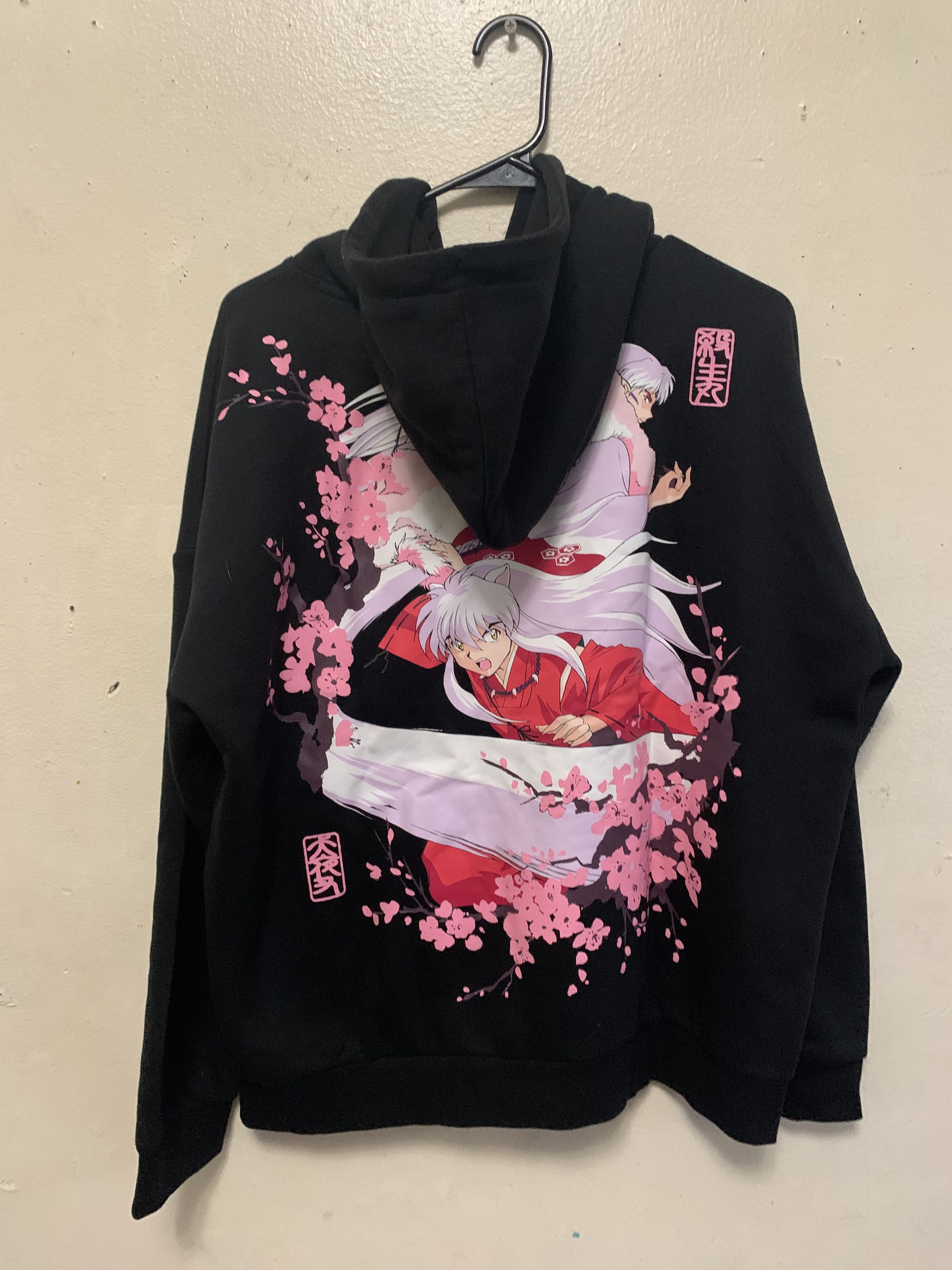 Anime INUYASHA Graphic Print Hoodie ⊛ BLACK/PINK ⊛ Brand New Size US M / EU 48-50 / 2 - 8 Thumbnail