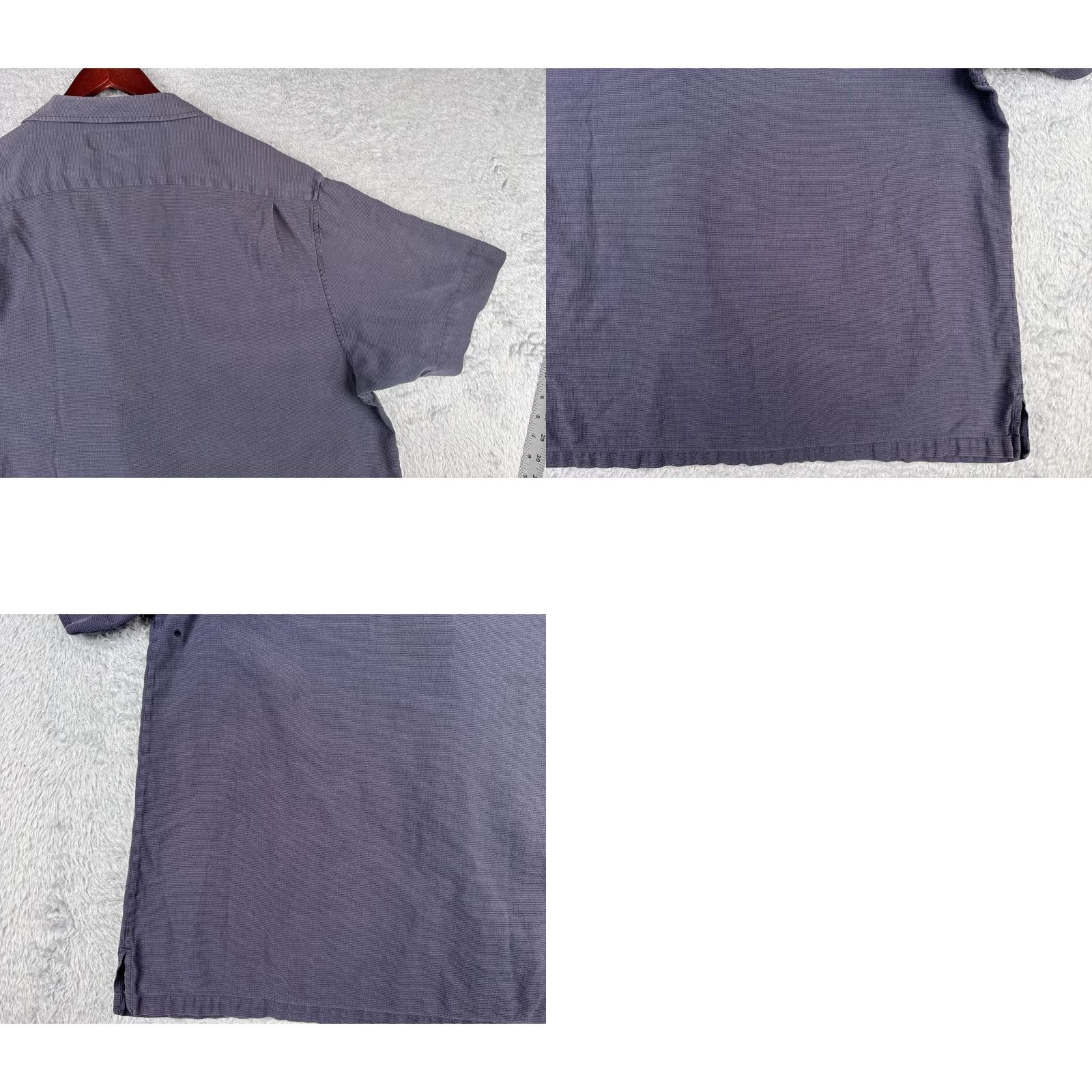 Nat Nast Nat Nast Mens Blue Purple Embroidered Palm Diver Silk Blend Shirt XL Hawaiian Button-Up Capable All Seasons Size US XL / EU 56 / 4 - 11 Thumbnail