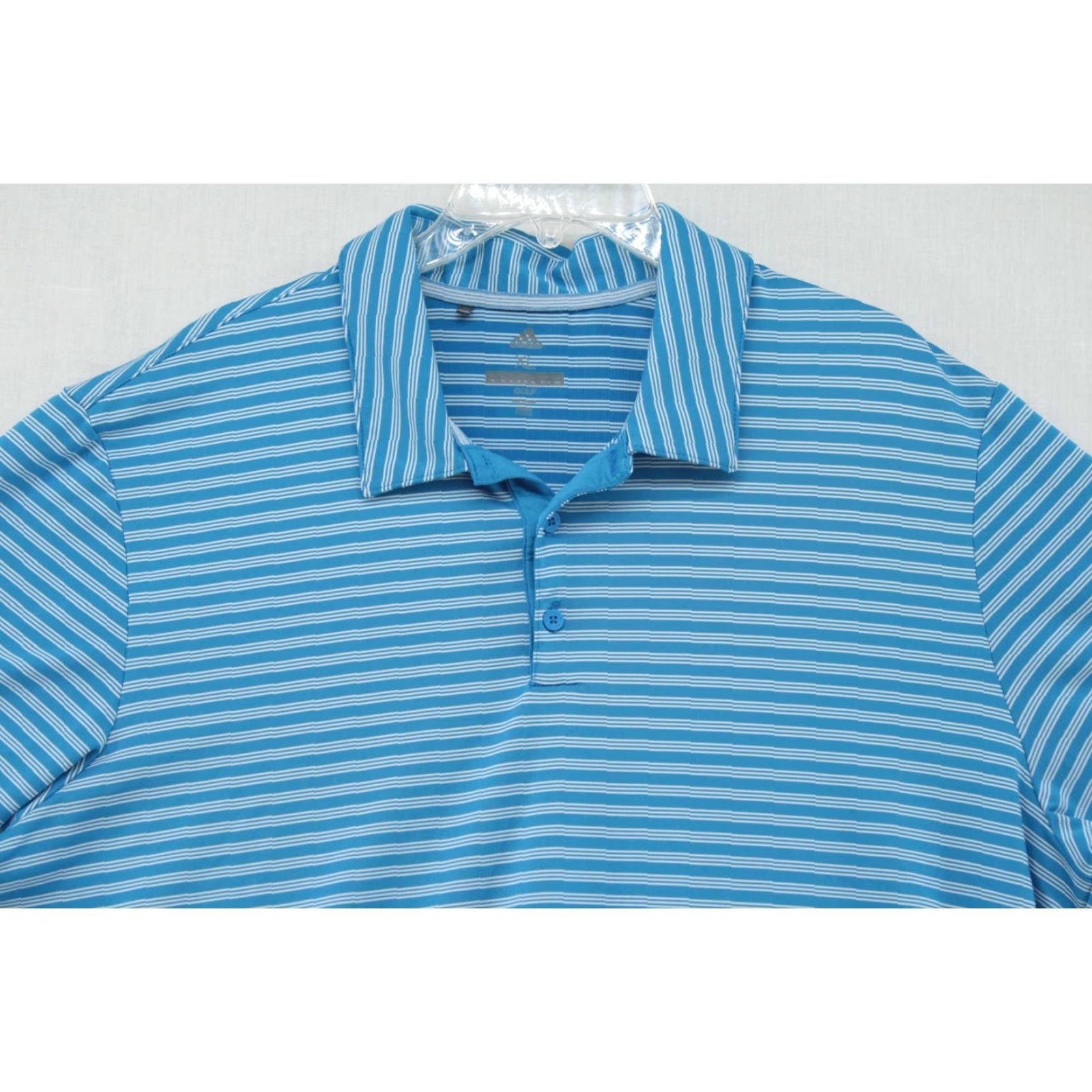 Adidas Adidas Golf Polo Shirt Mens XL Striped Blue White Size US XL / EU 56 / 4 - 2 Thumbnail