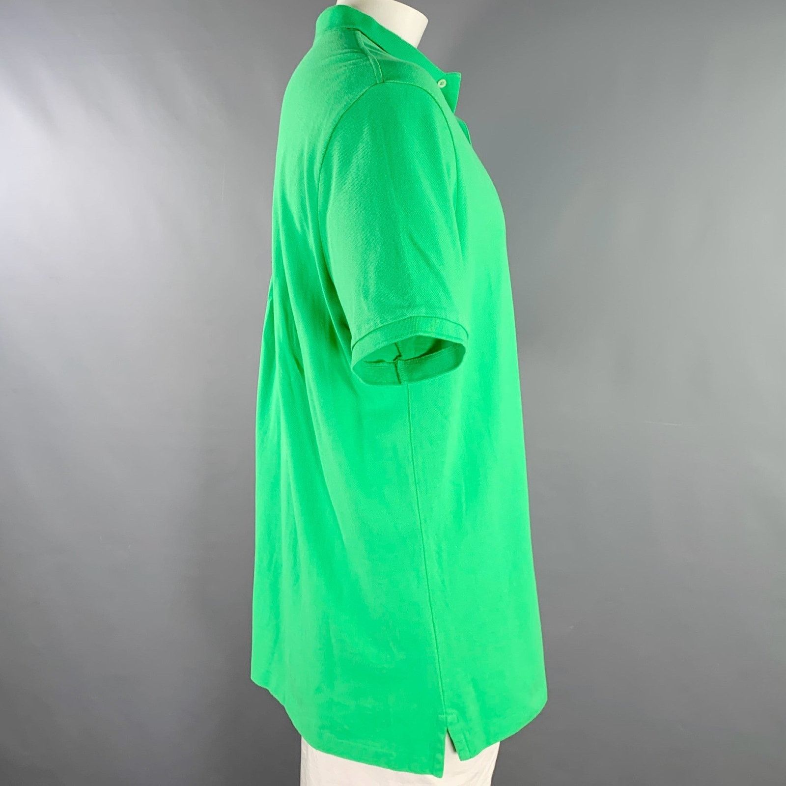 Polo Ralph Lauren Size XL Lime Green Cotton Half Placket Polo Size US XL / EU 56 / 4 - 2 Thumbnail