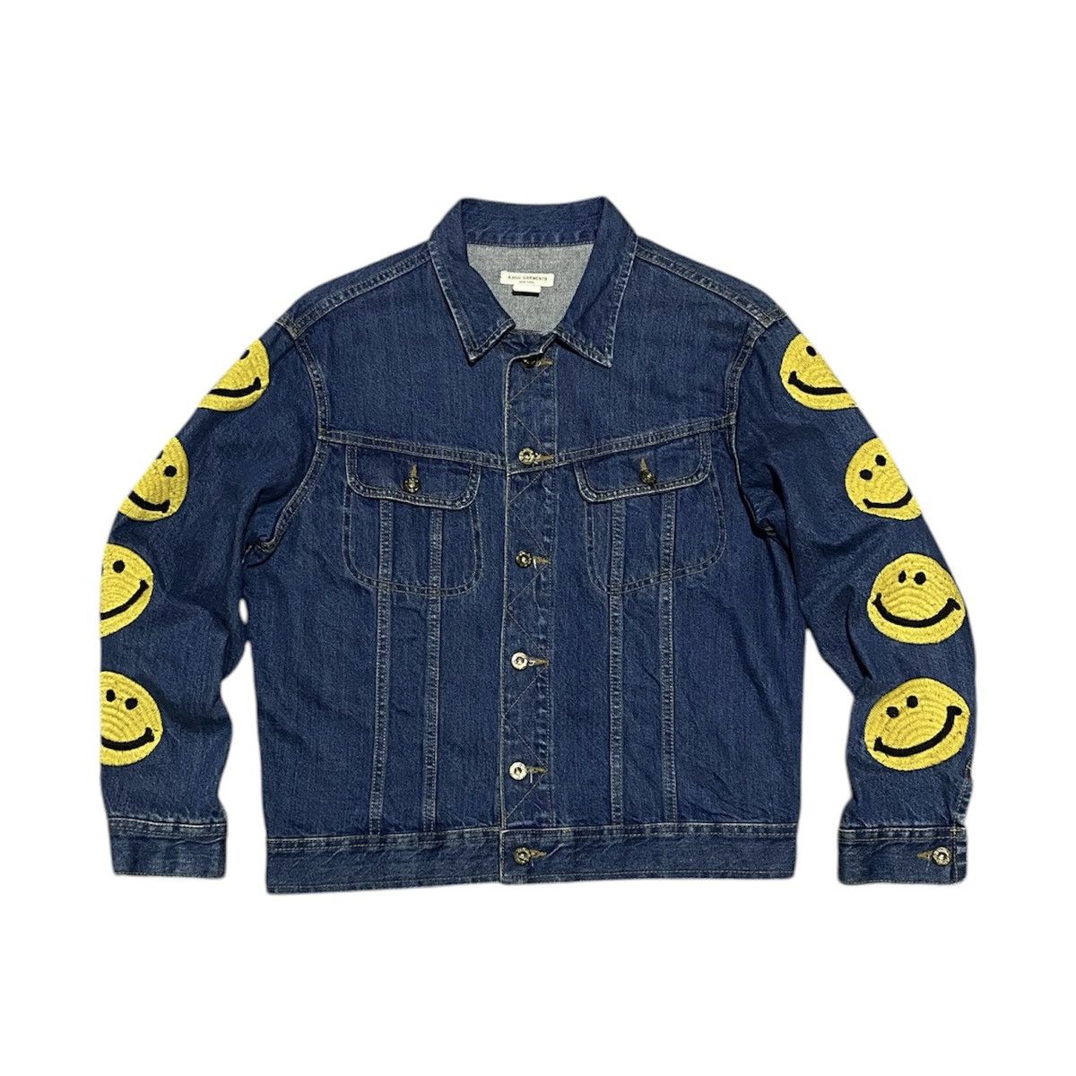 Aspesi × If Six Was Nine RARE Aspesi Blue Garment Smiley Denim Jacket Size US L / EU 52-54 / 3 - 2 Thumbnail