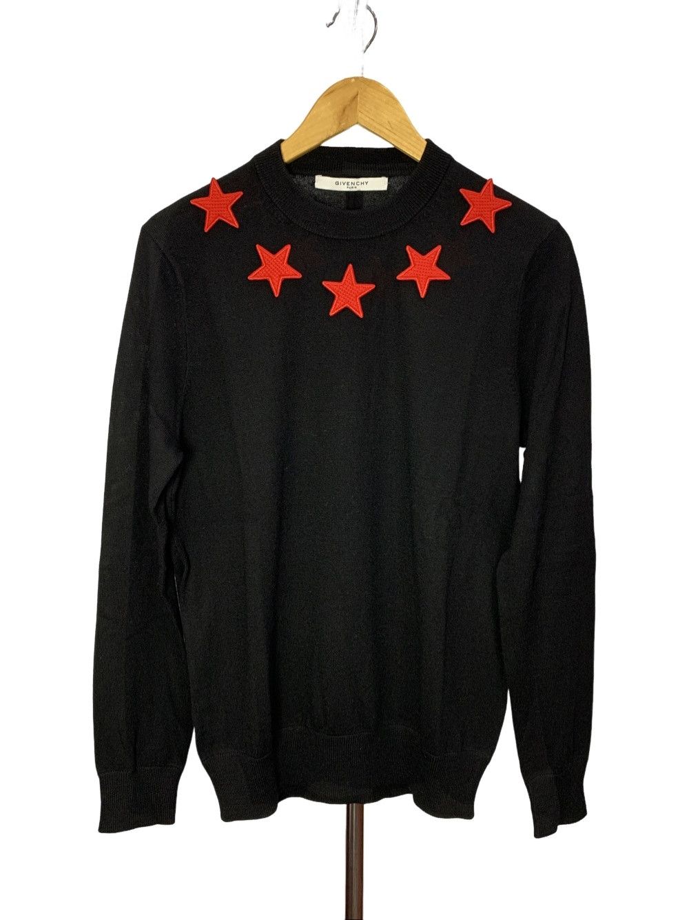 Givenchy × Luxury Givenchy Star embroidered black sweater Men's