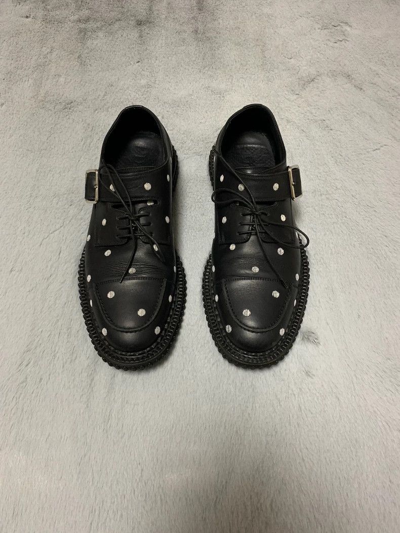 Dior Dior 14fw runway polka-dot leather shoes with ring buckle s Size US 8 / EU 41 - 1 Thumbnail