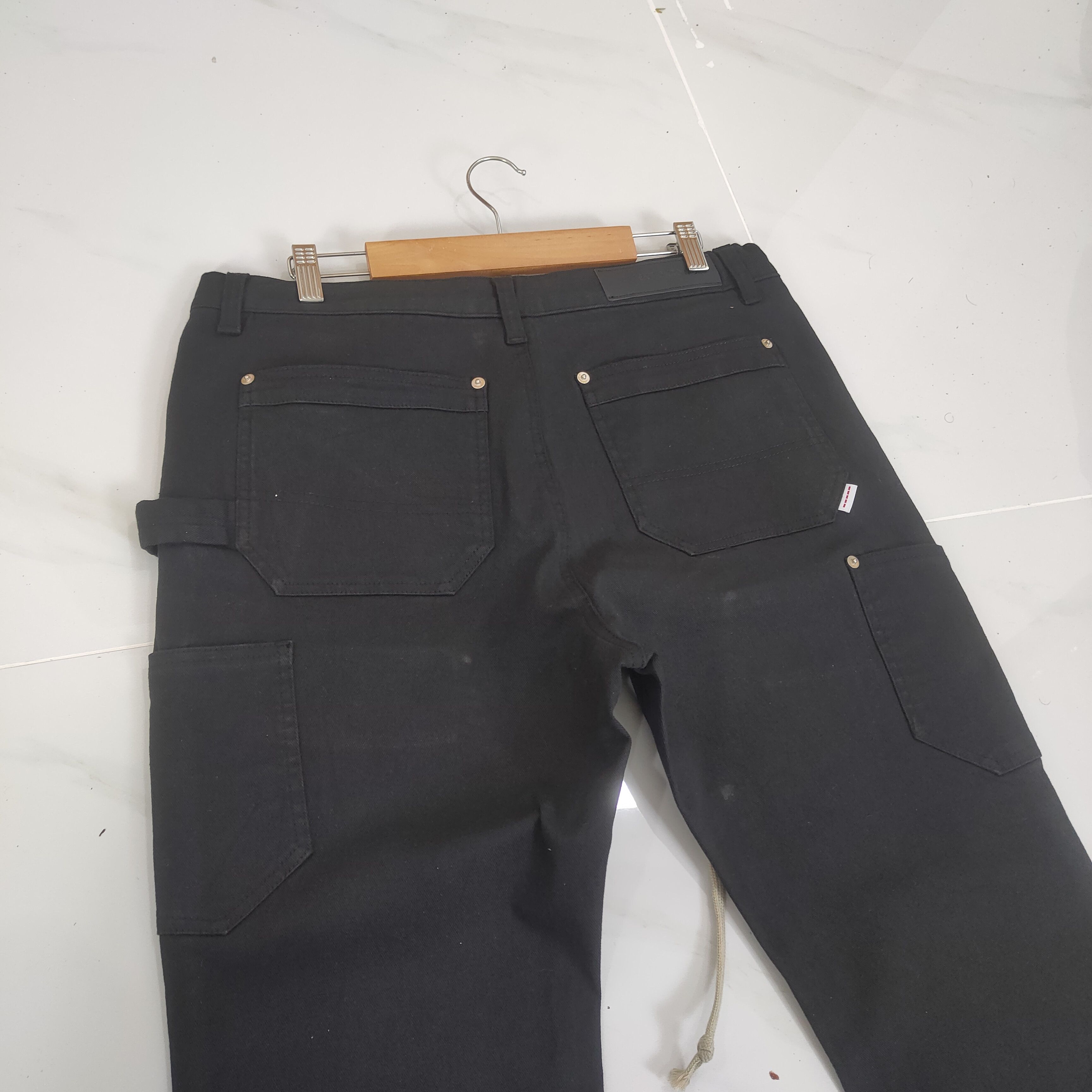 Japanese Brand ATTENTIONROW DOUBLE KNEE FLARED CARGO PANTS Size US 34 / EU 50 - 8 Thumbnail