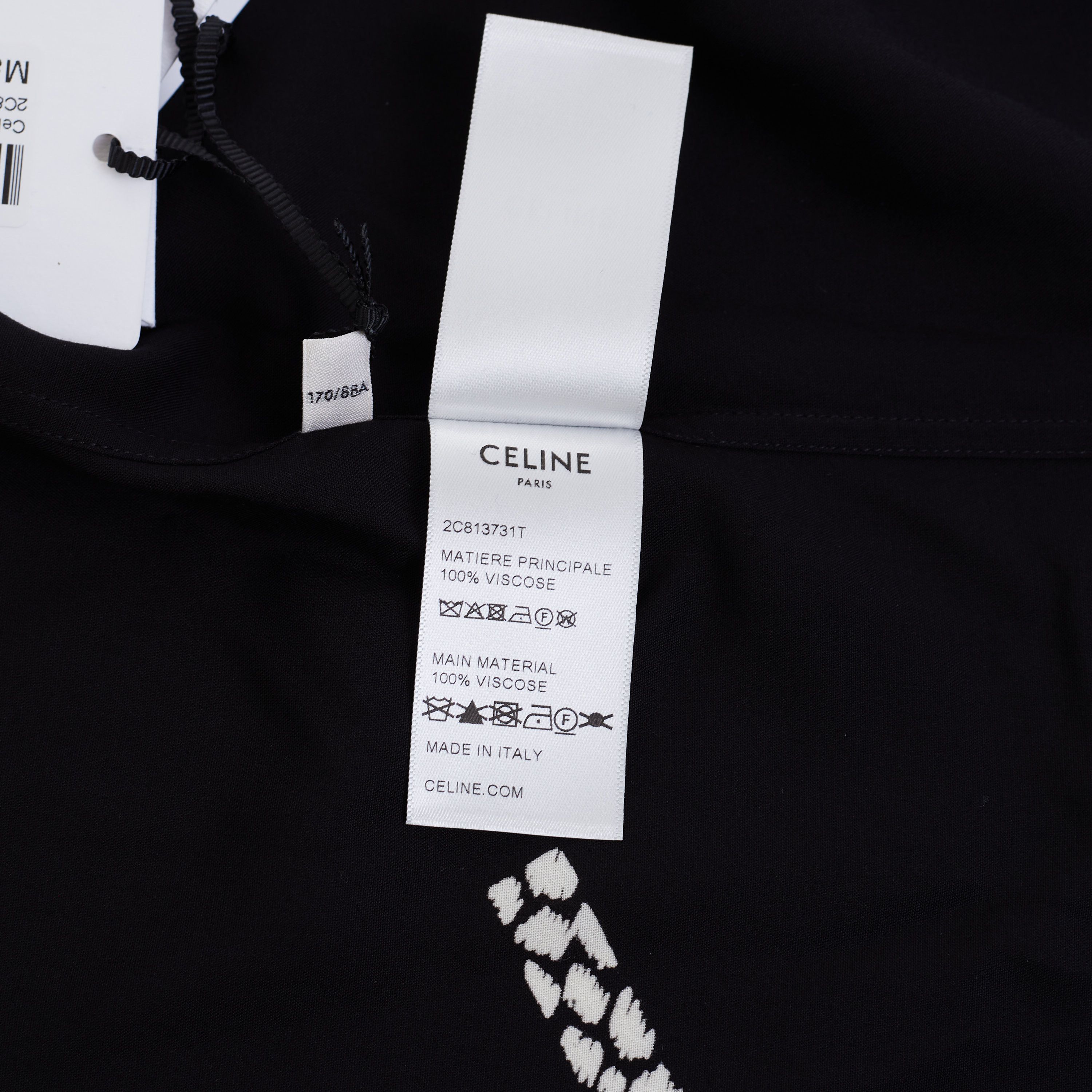 Celine Letter Logo Print Shirt With Drugstore Collar Size US M / EU 48-50 / 2 - 10 Thumbnail
