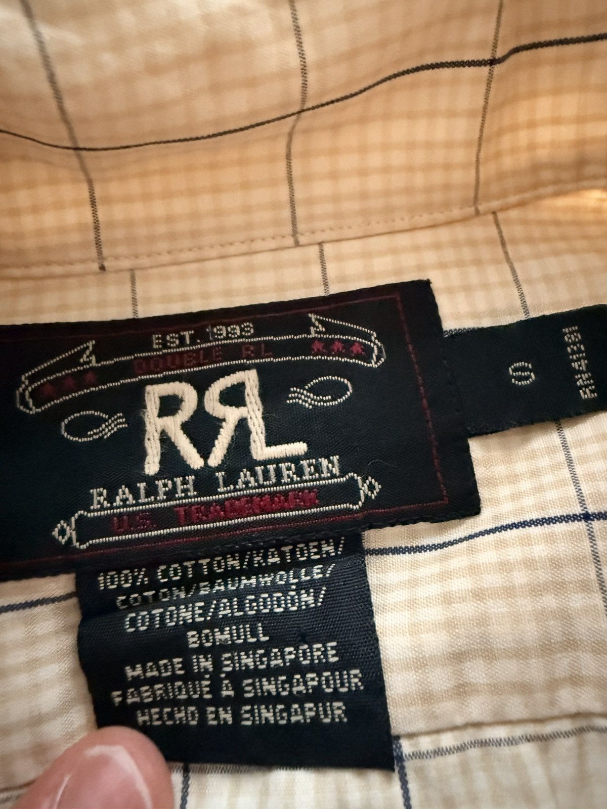 RRL Ralph Lauren RRL button up shirt tan Size US S / EU 44-46 / 1 - 3 Thumbnail