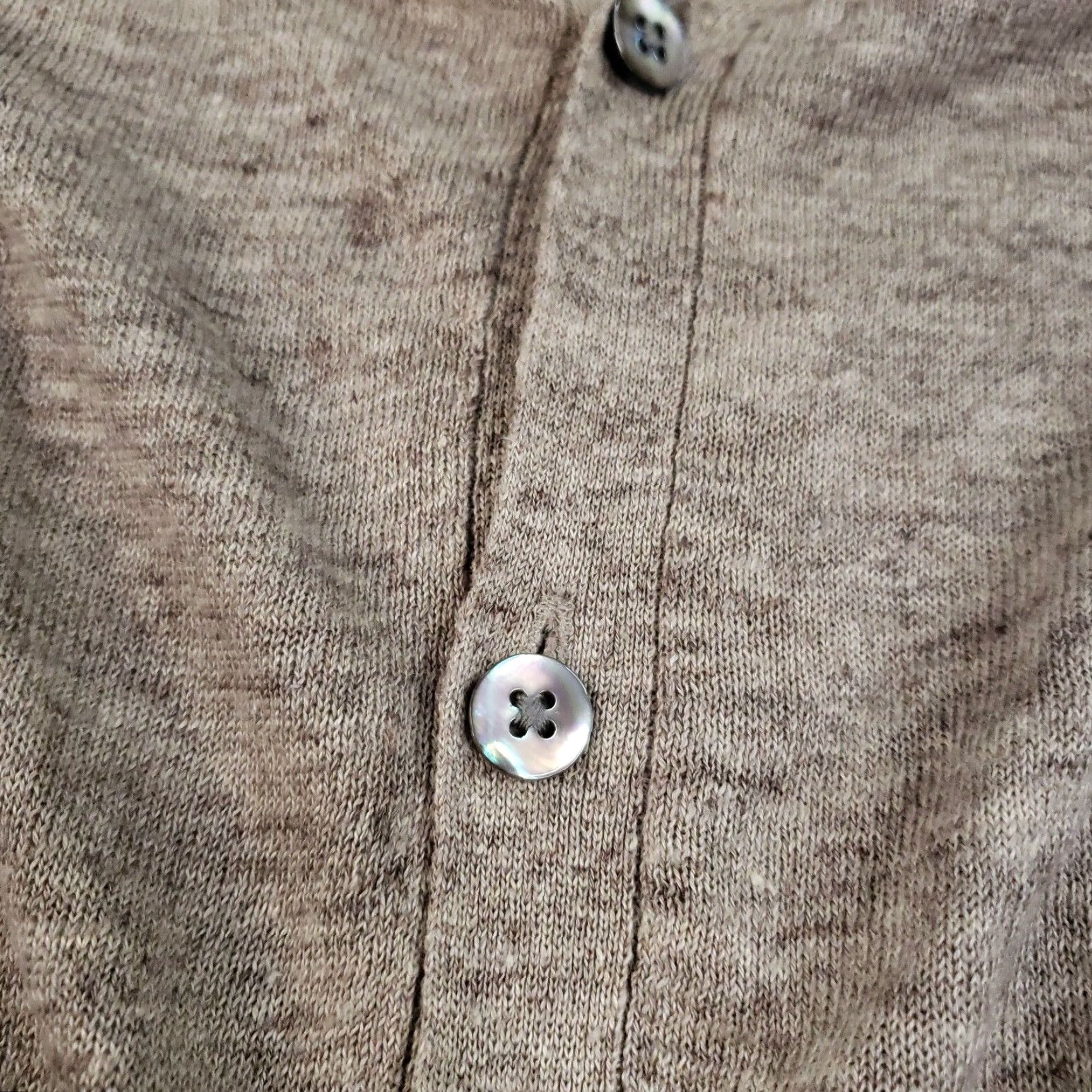 Suitsupply Suitsupply Cardigan Sweater Women 2XL Brown Linen Button Front Lightweight Casual Mens Size XXL / US 16-18 / IT 52-54 - 7 Thumbnail