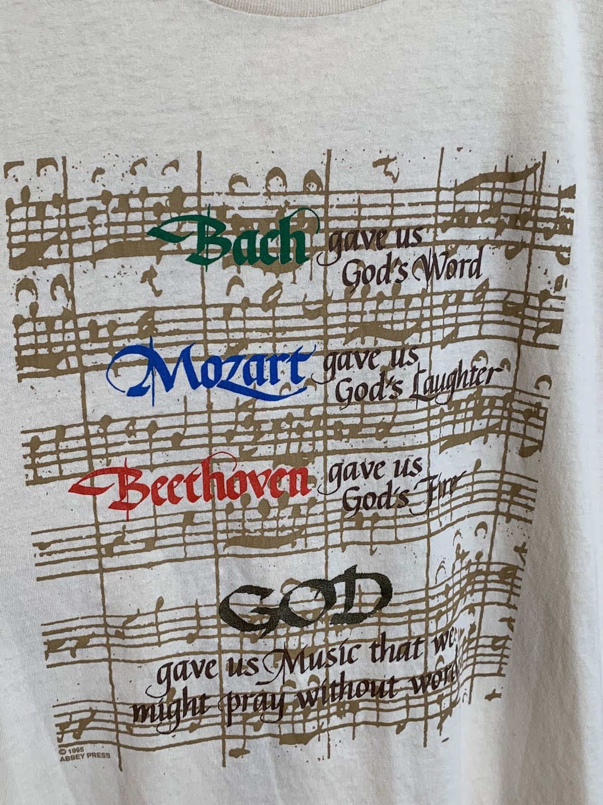 Other *RARE* Vintage 1995 God Gave Us Music Single Stitch T-Shirt Size US XL / EU 56 / 4 - 2 Thumbnail