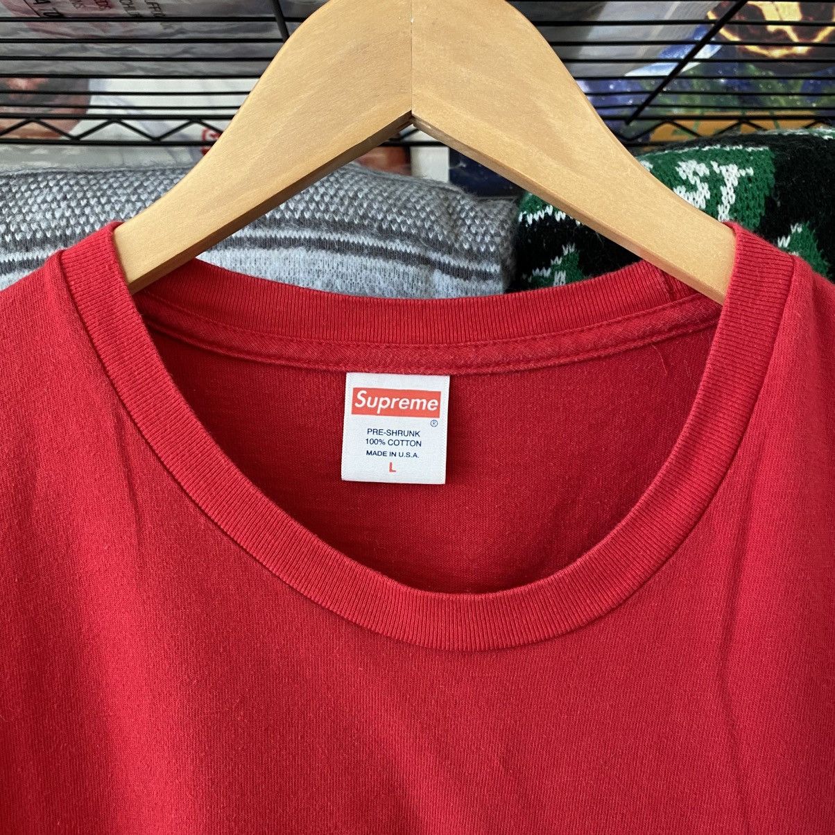 Supreme Supreme Go F*ck Yourself Pocket T-Shirt Red 2017 Designer Size US L / EU 52-54 / 3 - 4 Thumbnail