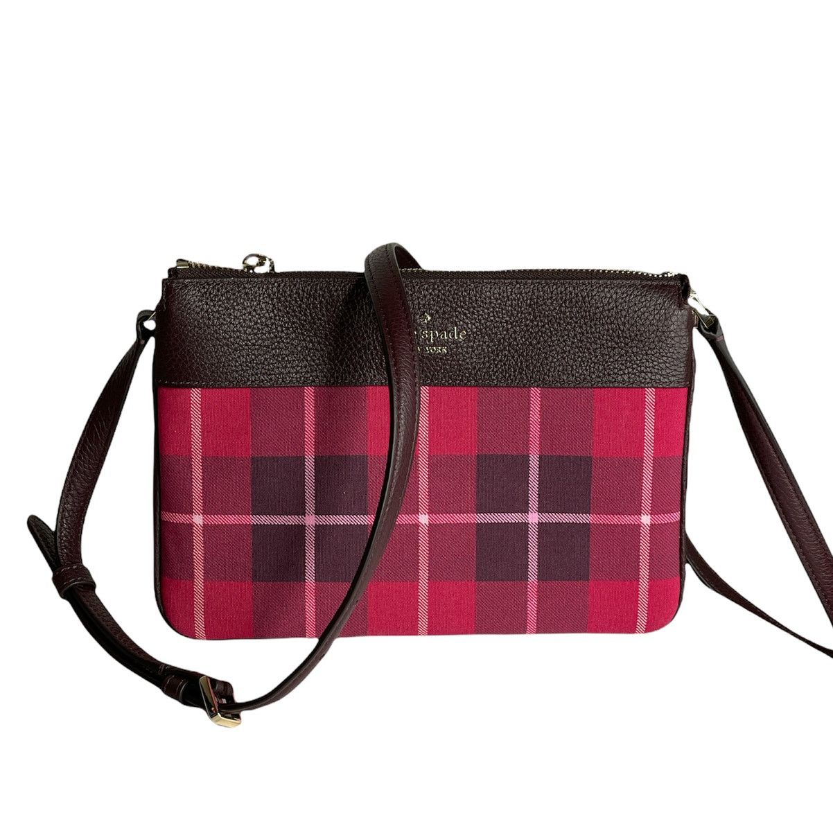 Kate Spade Kate spade Triple Gusset Plaid Print Crossbody Bag Size ONE SIZE - 1 Thumbnail