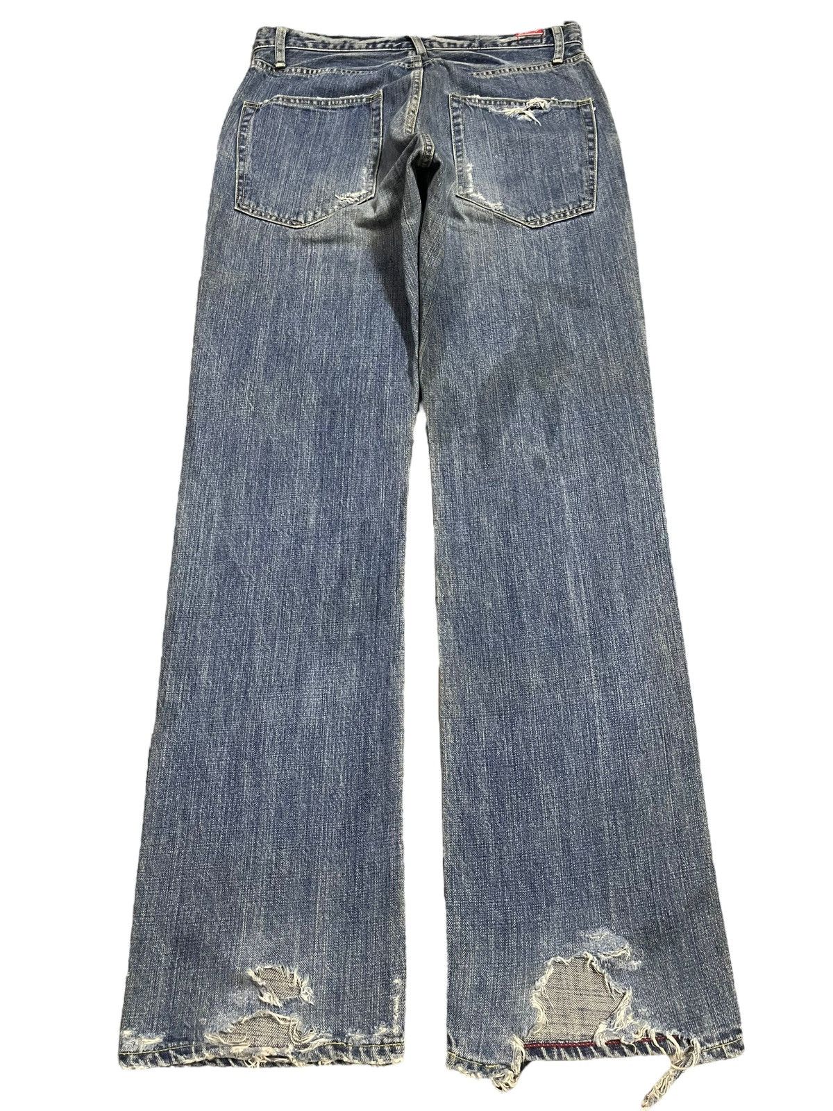 Blue Blue Japan Vintage Japanese Blue Way Bleached Distressed Baggy Jeans Size US 32 / EU 48 - 2 Thumbnail