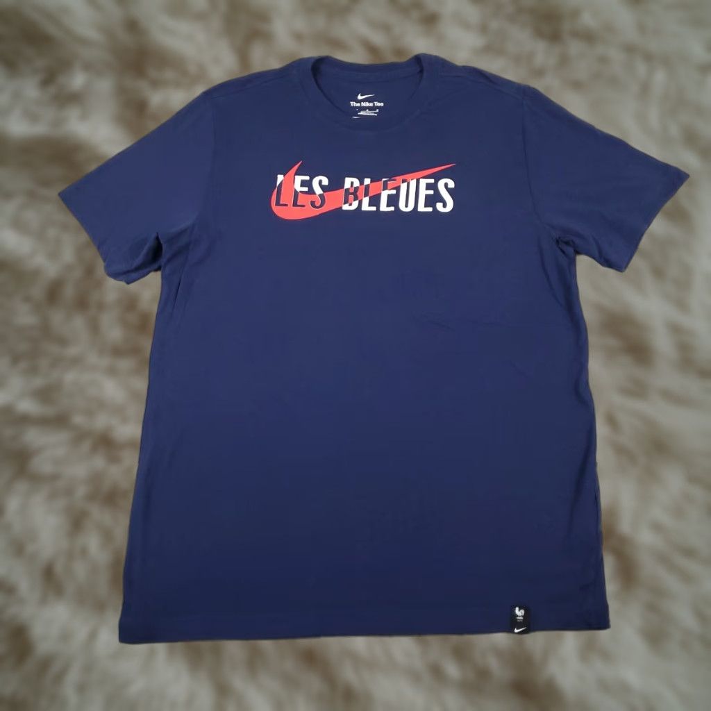 Nike Nike T Shirt Mens Medium Blue Swoosh Casual Short Sleeve Adult Size US M / EU 48-50 / 2 - 1 Thumbnail