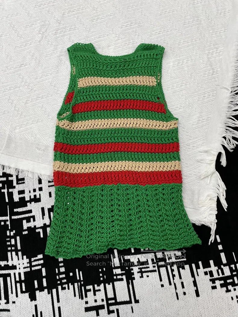Gucci Gucci Green striped knitted vest sleeveless Size XS / US 0-2 / IT 36-38 - 2 Thumbnail