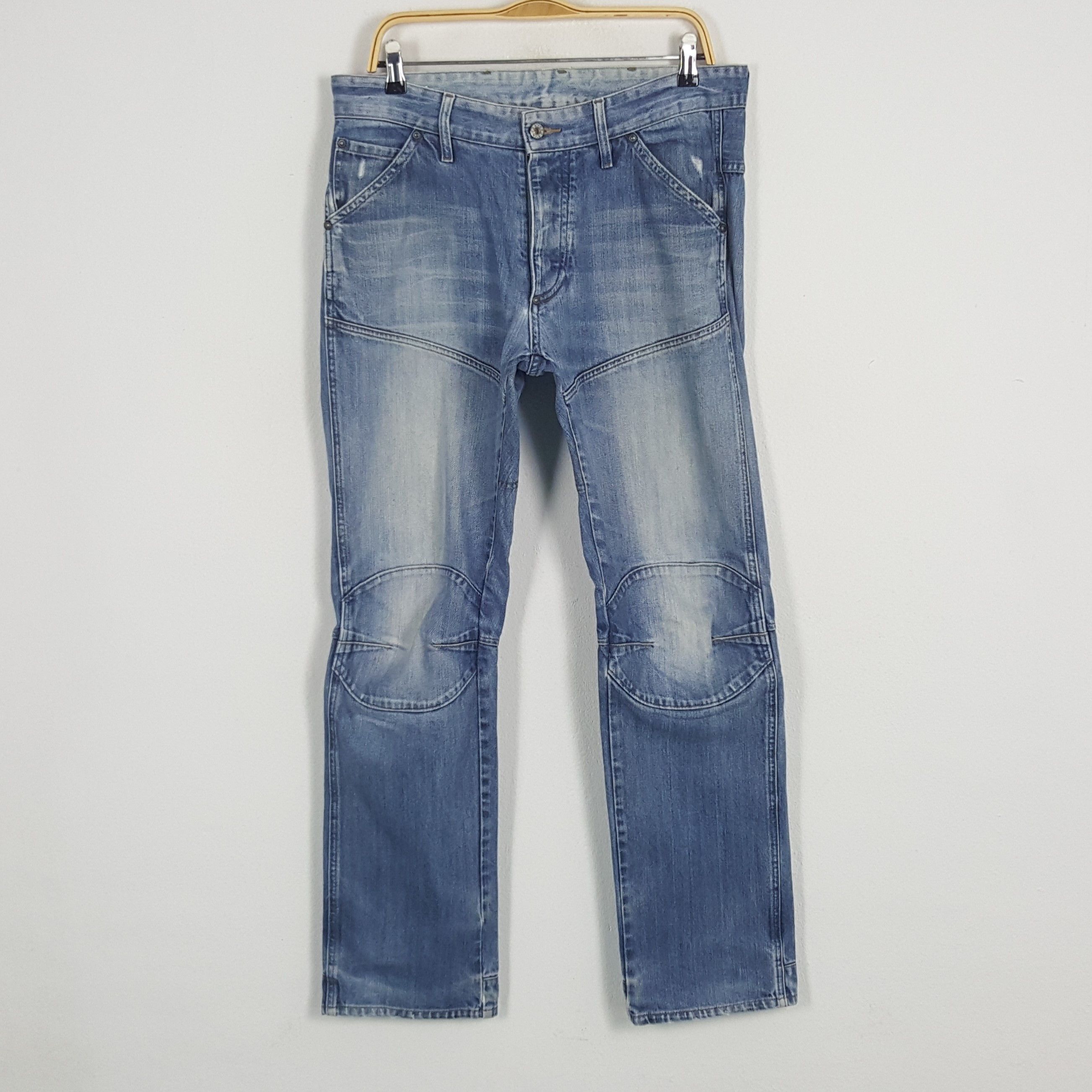 G-Star × Japanese Brand × Vintage Vintage G-Star Japanese Bikers Denim Jeans Size US 34 / EU 50 - 1 Thumbnail