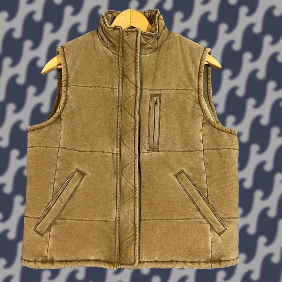 Vintage Sundance Vest Men's Quilted Cotton Puffer Brown Zip Front Pocket Size Small Size US S / EU 44-46 / 1 - 1 Thumbnail