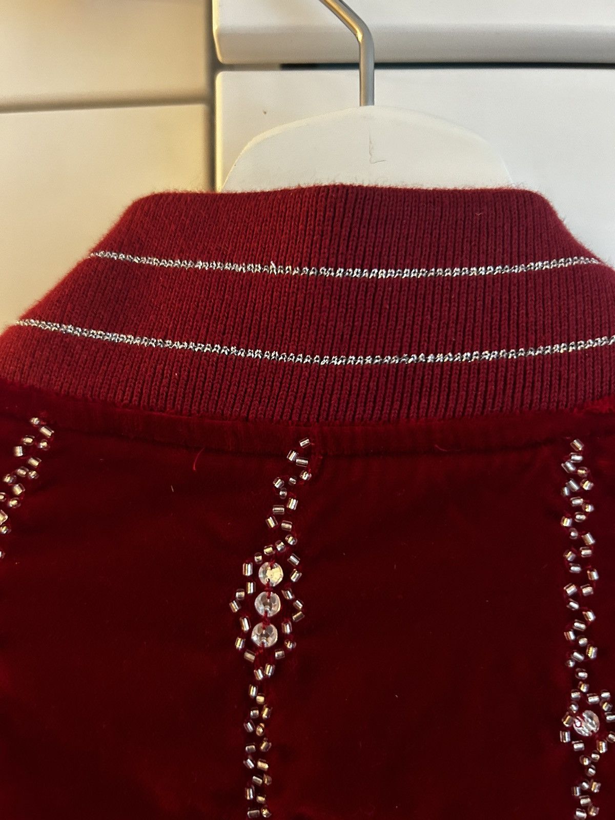 Zara Zara 2017 - Red Velvet Bomber Jacket Size US L / EU 52-54 / 3 - 4 Thumbnail