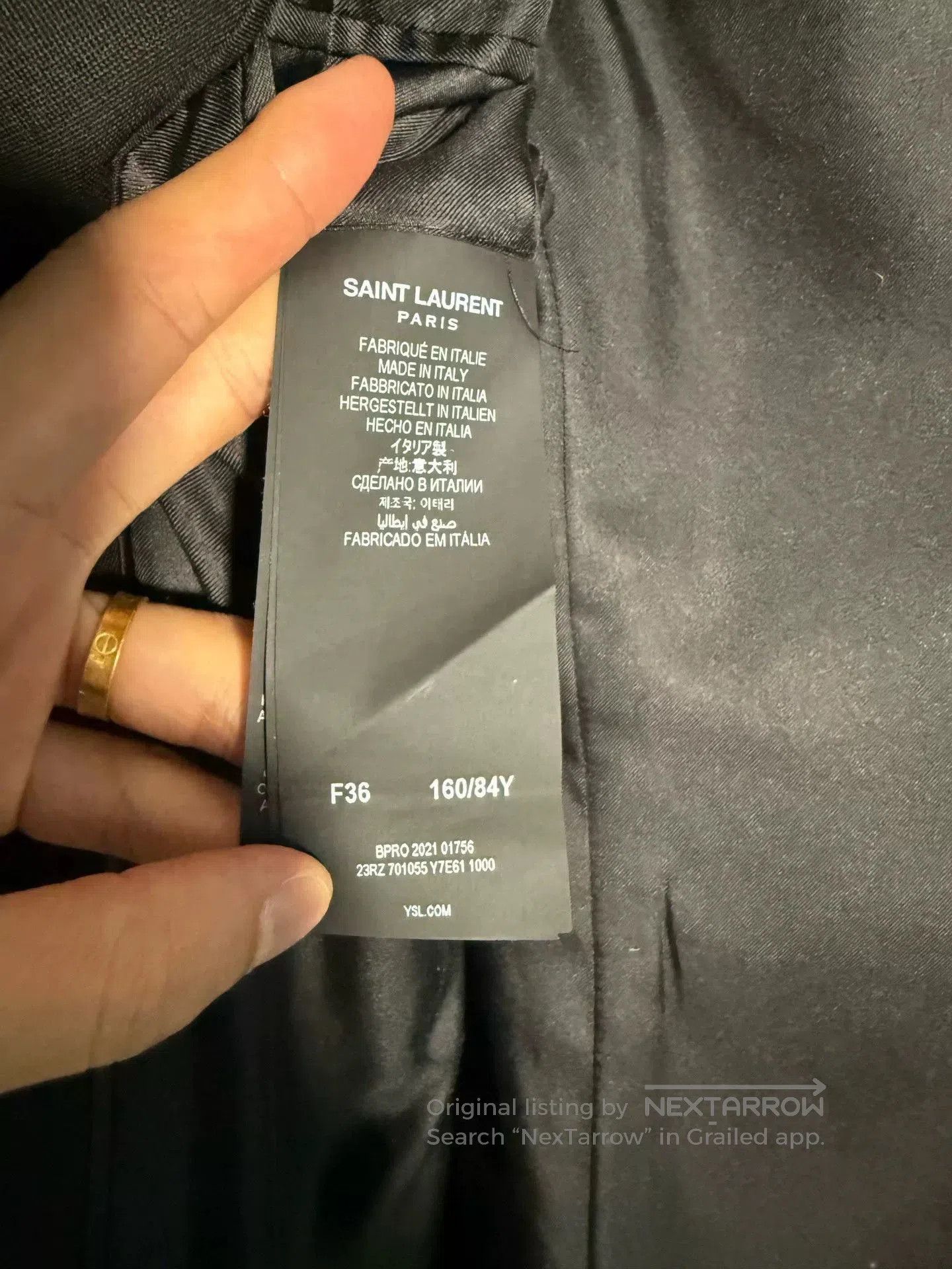 Saint Laurent Paris Saint Laurent Black Double. Size XS / US 0-2 / IT 36-38 - 3 Thumbnail