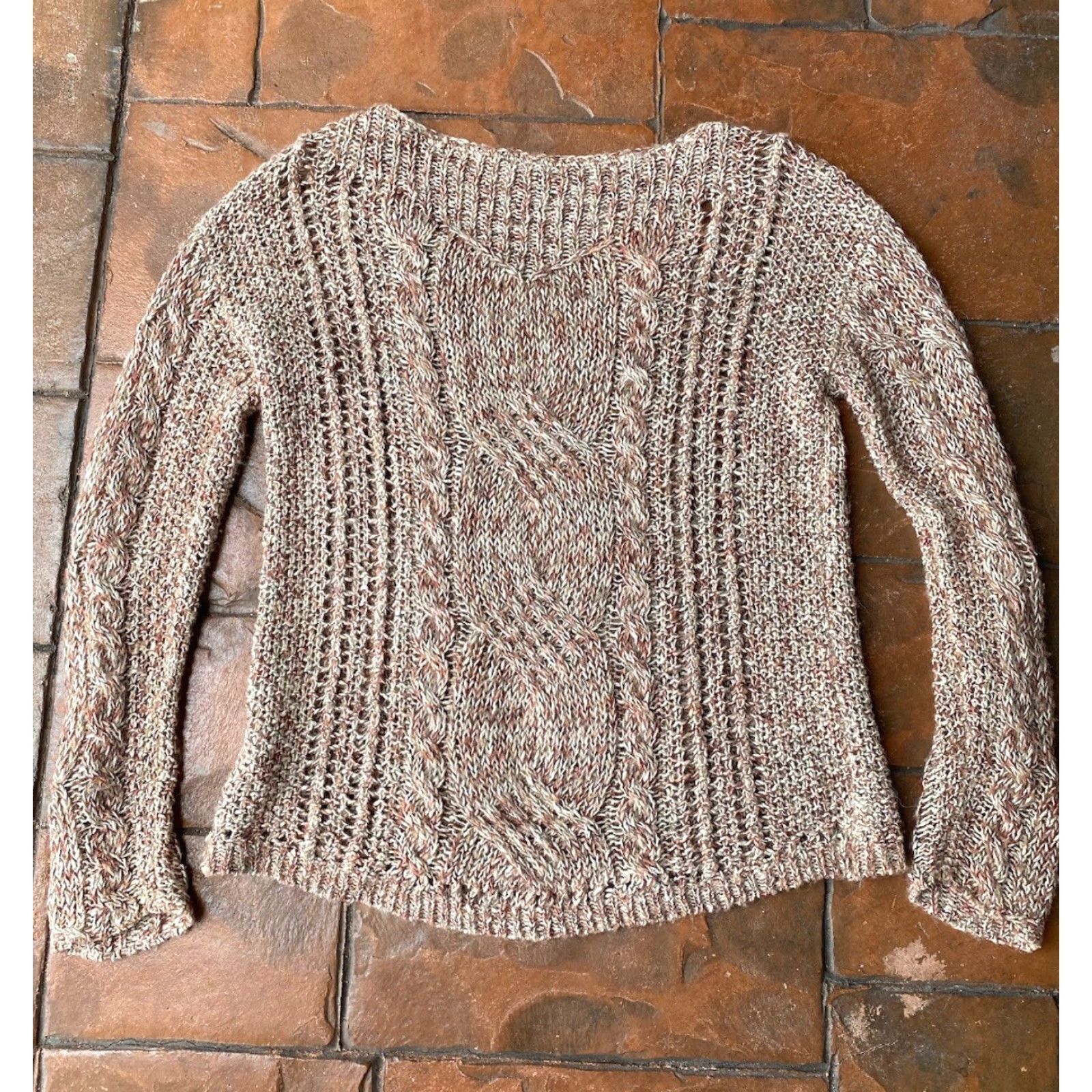 Free People Free People Cable Knit Alpaca/Wool Blend Long Sleeve Pullover Sweater Small Size S / US 4 / IT 40 - 3 Thumbnail