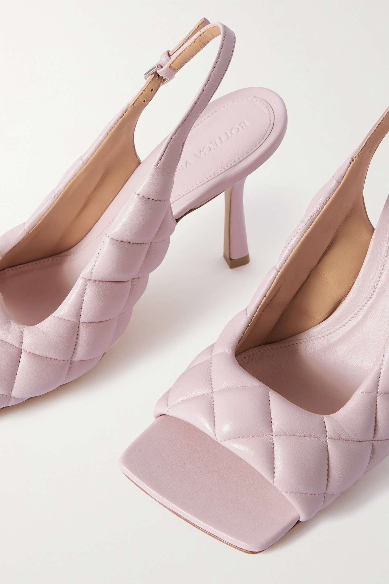 Bottega Veneta o1bcso1str0225 Padded Slingback Sandals in Light Pink Size US 8 / IT 38 - 4 Thumbnail