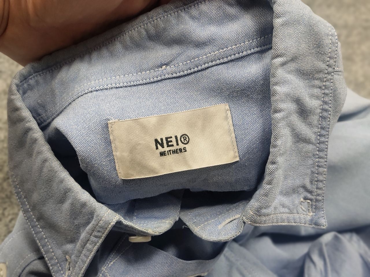 Japanese Brand Neithers Japan Design cotton Long Sleeve Button Shirt logo Size US L / EU 52-54 / 3 - 11 Thumbnail