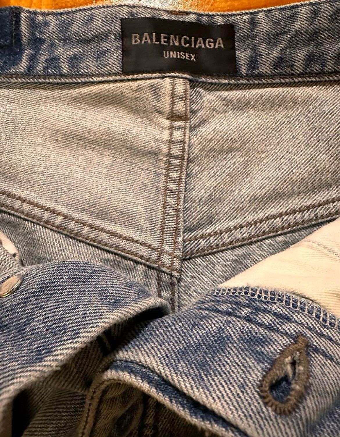 Balenciaga BALENCIAGA DIRTY BLUE BAGGY PANTS Size US 34 / EU 50 - 7 Thumbnail