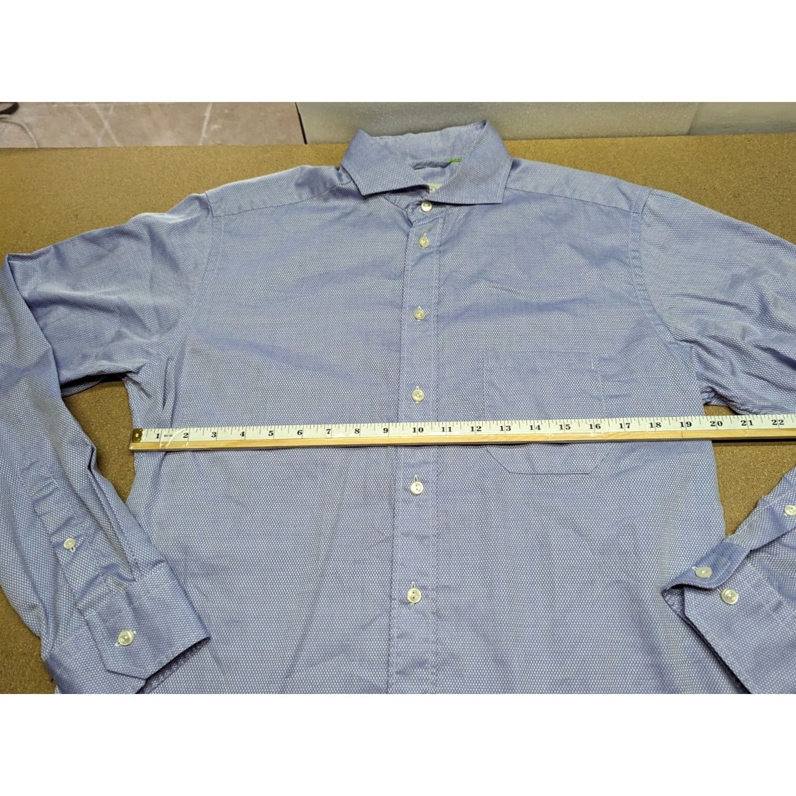 Eton ETON Mens Shirt Size 42 L Slim Fit Polka Dot Blue White Button Up Contempoary Size US XL / EU 56 / 4 - 3 Thumbnail