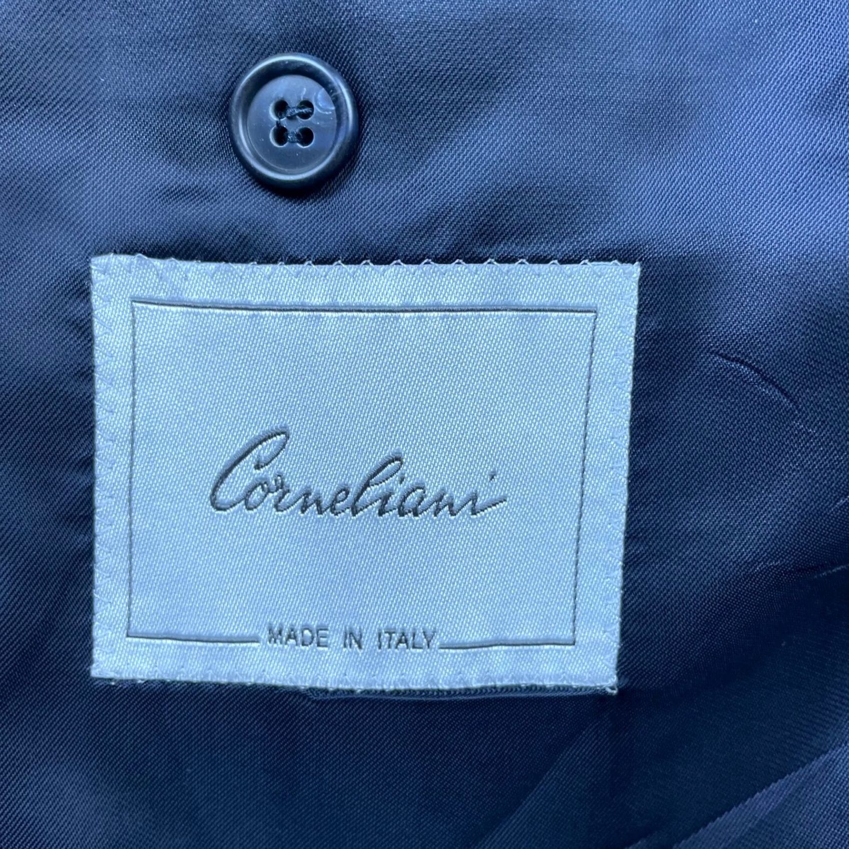 Corneliani Corneliani Blazer Shirt Navy 3-Button Unlined Tweed Wool/Nylon Blend 38R US 48 EU Men Italy Size 38R - 5 Thumbnail