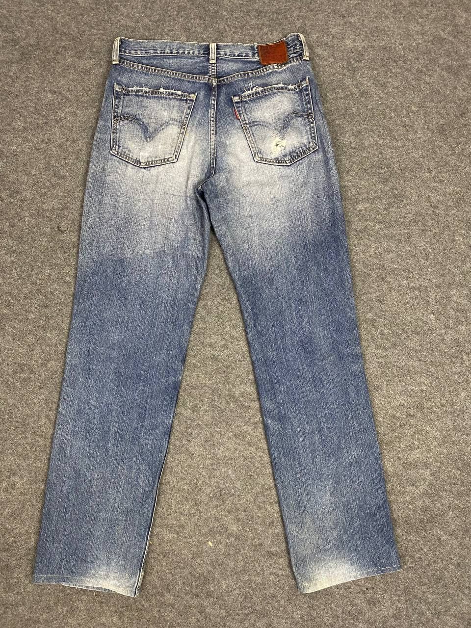 Levi's vintage levis 502 distressed rework denim nice design Size US 32 / EU 48 - 1 Thumbnail