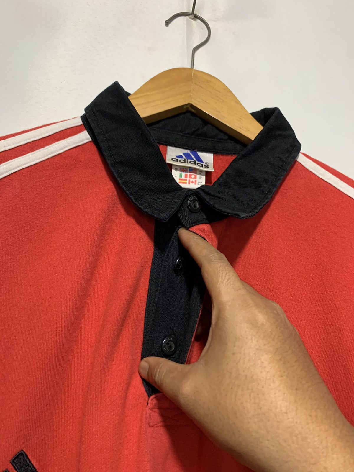 Adidas × Vintage 00s Adidas Ac Milan polo shirt Size US XL / EU 56 / 4 - 5 Thumbnail