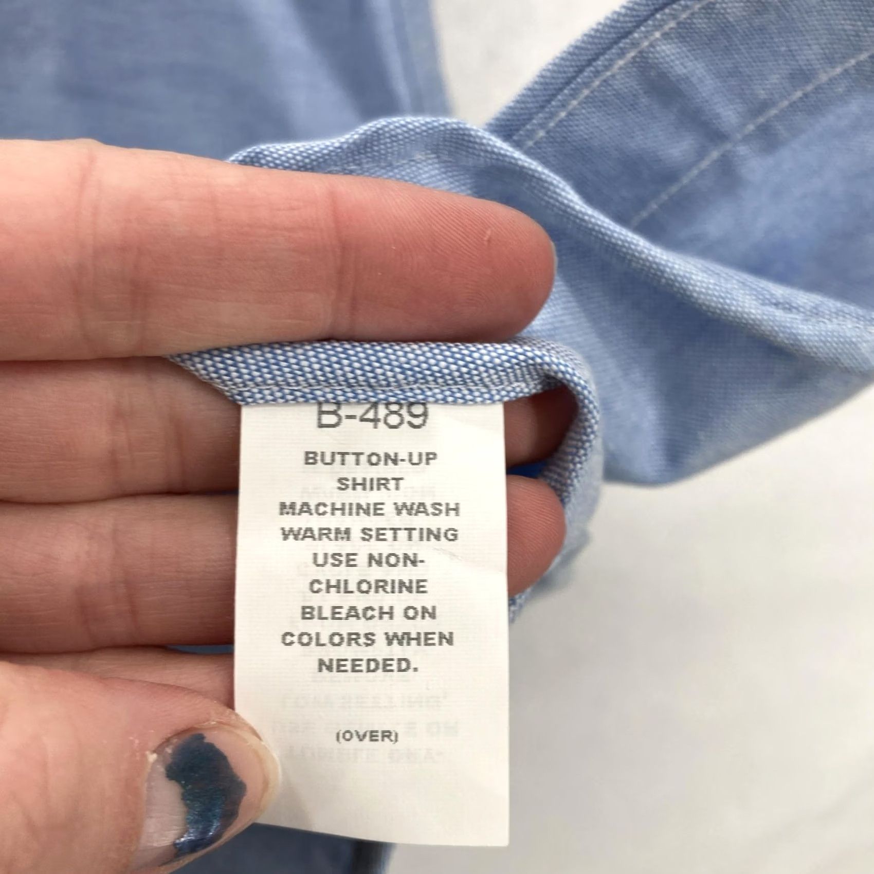 Croft & Barrow Croft & Barrow Shirt Mens 16 Oxford Button-Down Short-Sleeve Wrinkle Resistant Blue Button-Up S/S Casual Oxford Shirt Mens L Size US L / EU 52-54 / 3 - 4 Thumbnail
